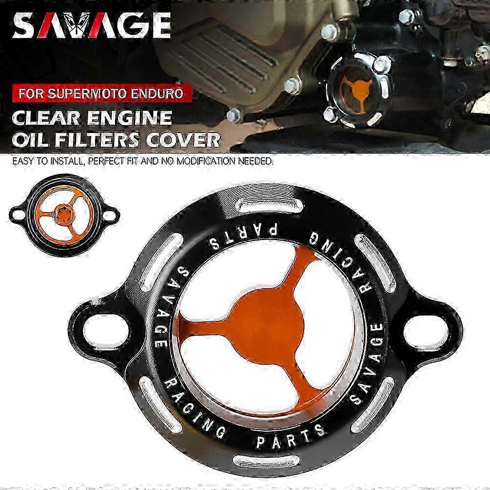 Engine Oil Filter Cover For 990 SMT 950 SUPERMOTO 690 ENDURO R SMC 790 DUKE 890 ADV DUKE R Motorcycle Accessories CNC Clear w