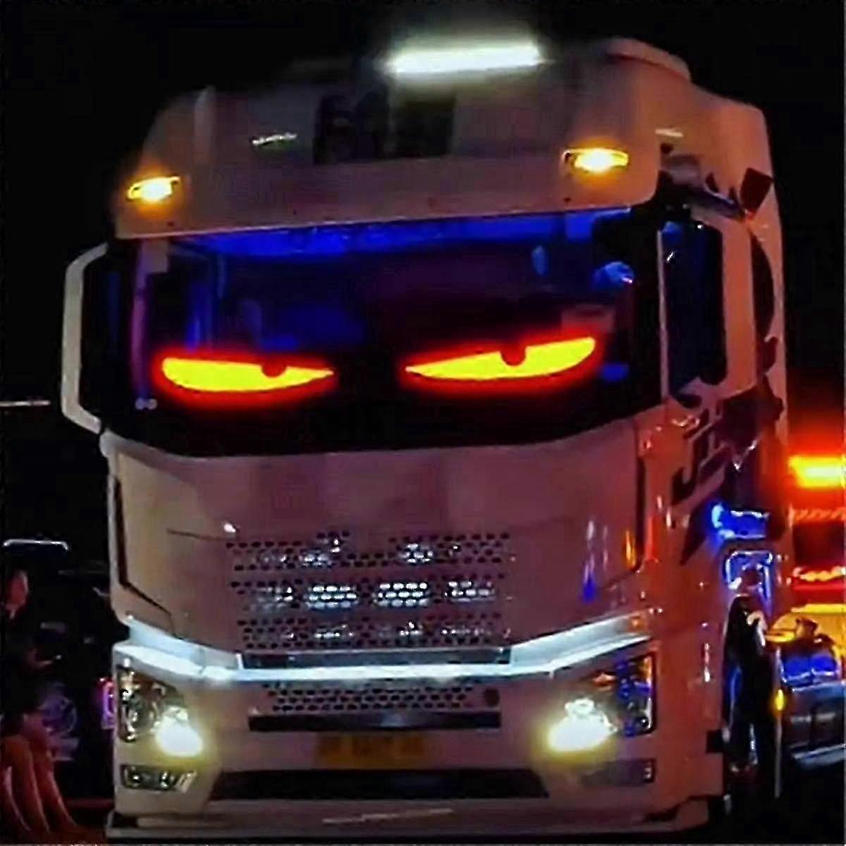 2025 Truck Devil Eye LED Matrix Pixel Panel Soft Foldable Scrolling Text Board