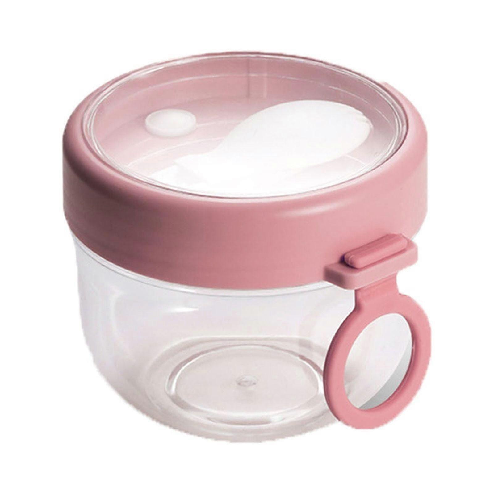 Jacenvly 600ml Overnight Oat Containers with Lids & Spoons, Microwave Soup Cup, Leakproof Yogurt Cups, Portable Cereal Cups