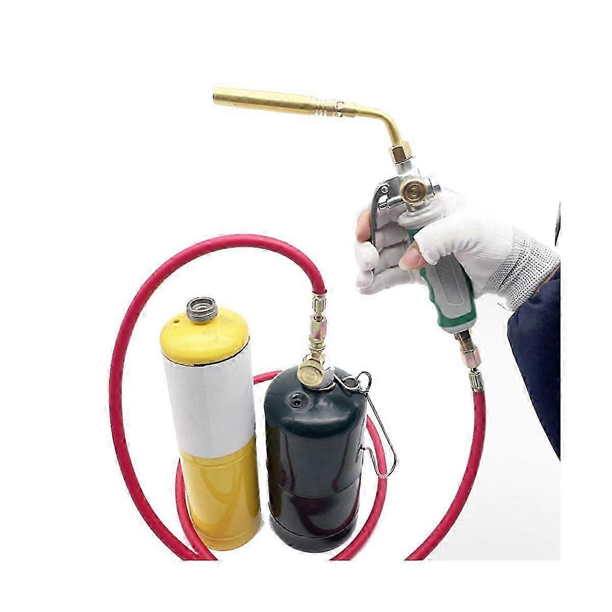 Professional Dual Switch Torch Brazing Torch of Propane Gas 1.6M Hose Ignition Gas Flame Soldering SZRH