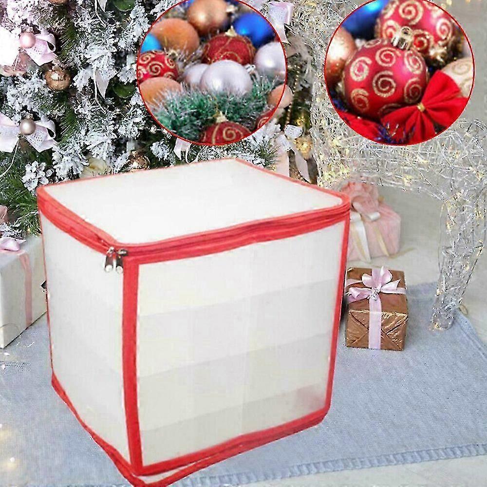 Foldable Christmas Bauble Bag Xmas Tree Ornament Storage Organiser Gift Box
