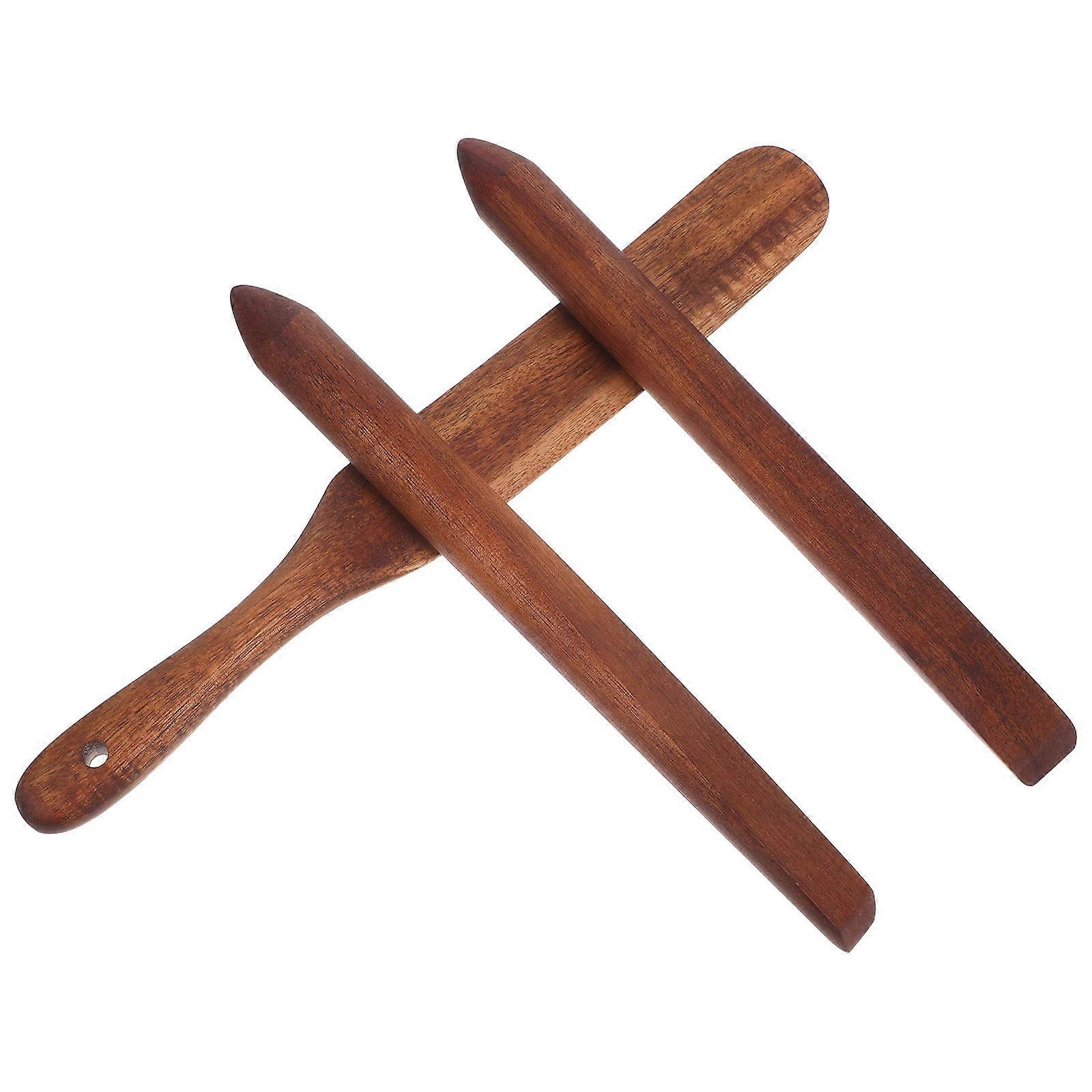 Bread Mixing Stir Stick for Sourdough Baking 3Pcs Wooden Paddle Tool