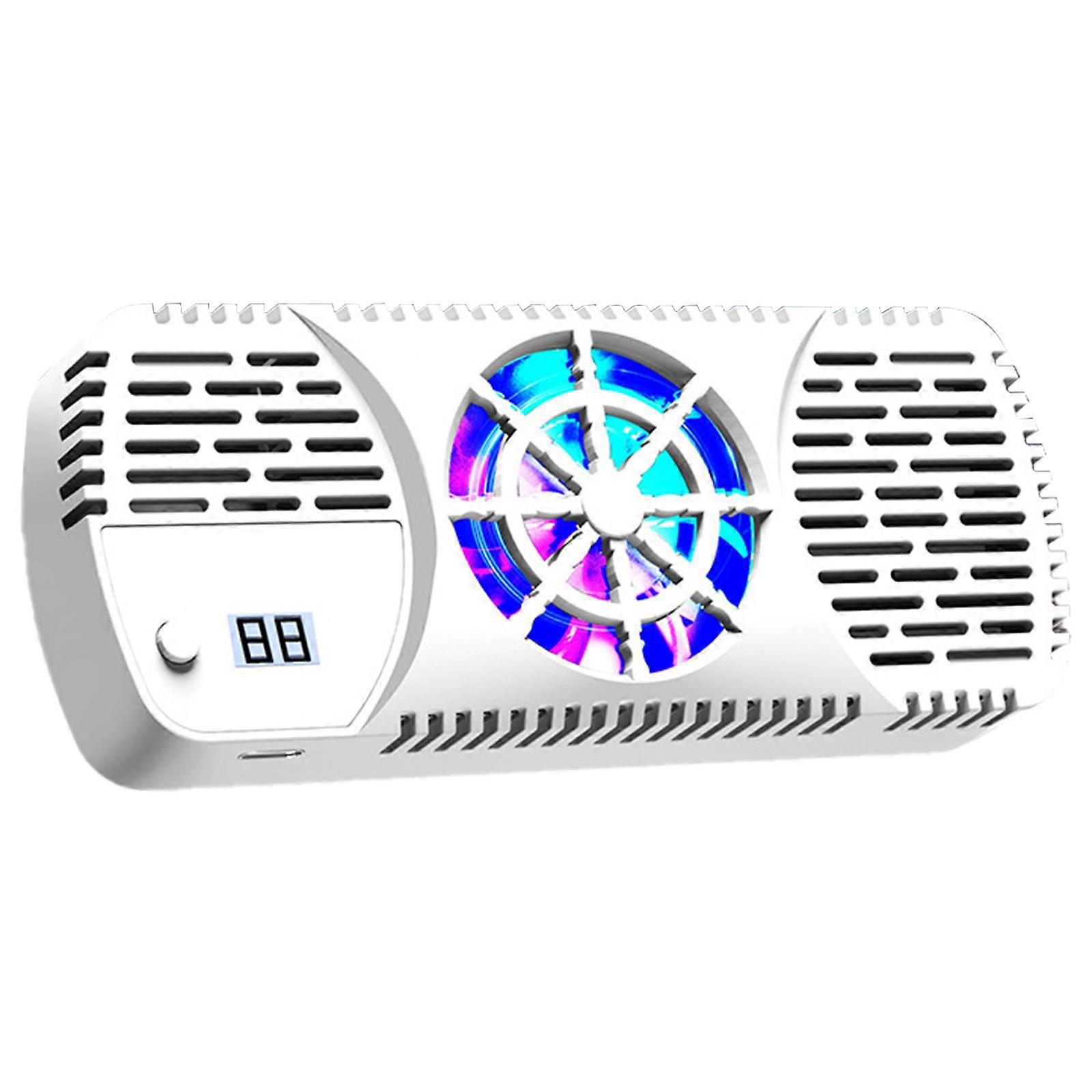 Notebook Radiator Semiconductor Refrigeration Computer Game Cooling Artifact Cooling Heat Dissipation Fan  ivory white