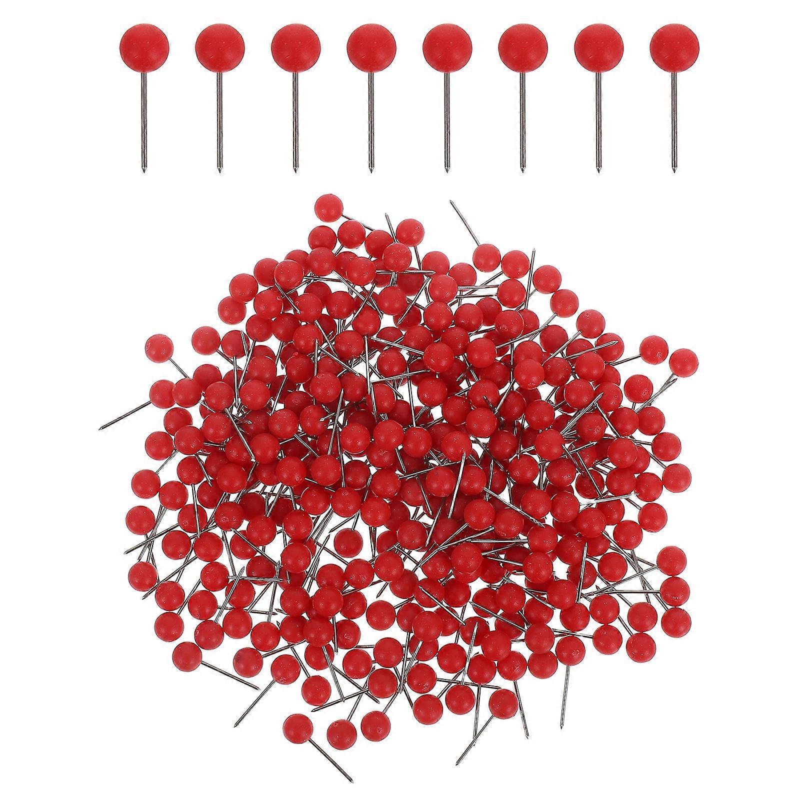 Corkboard Map Pins Plastic Push Pins for Holding Use 300Pcs Red Tacks