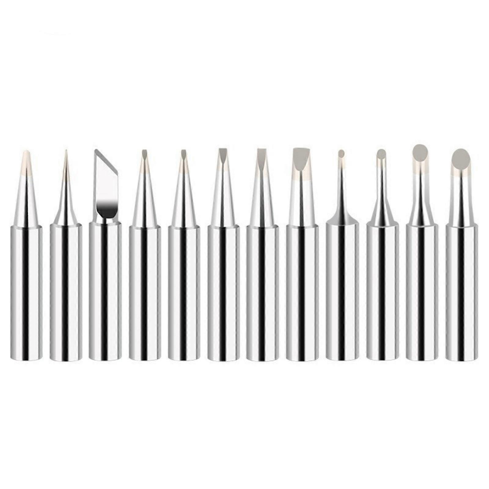 12Pieces None Toxic 900M T Soldering Iron Heads Tips Durability Copper Cores Temperature Stability Multiple Applications Multicolor