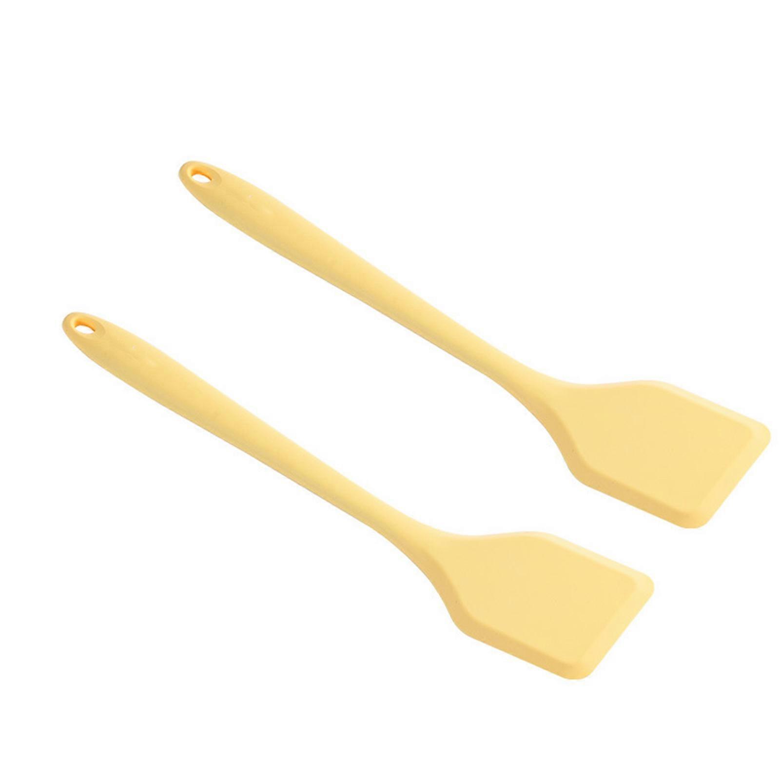 2PCS Extended Silicone Kitchen Spatulas High Temperature Safe Cooking Utensils For Frying And Stirring Multicolor