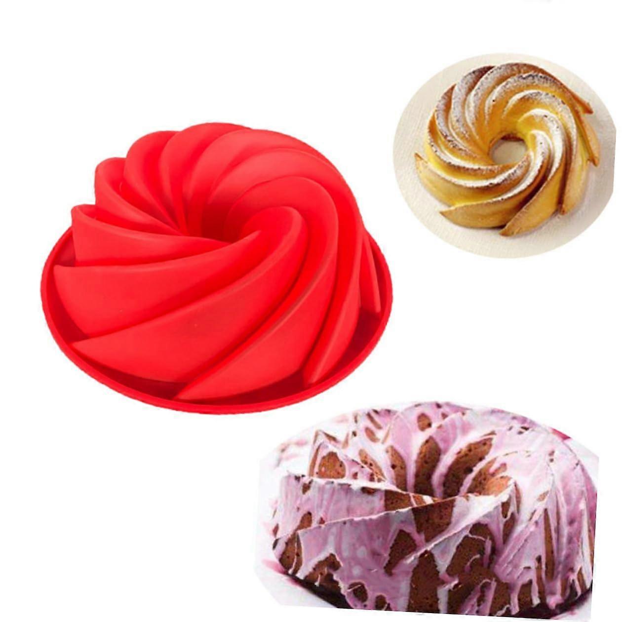 Silicone Cake Mold 5 Inch NonStick Round Pan for Baking Chiffon Sponge Cakes Random Color