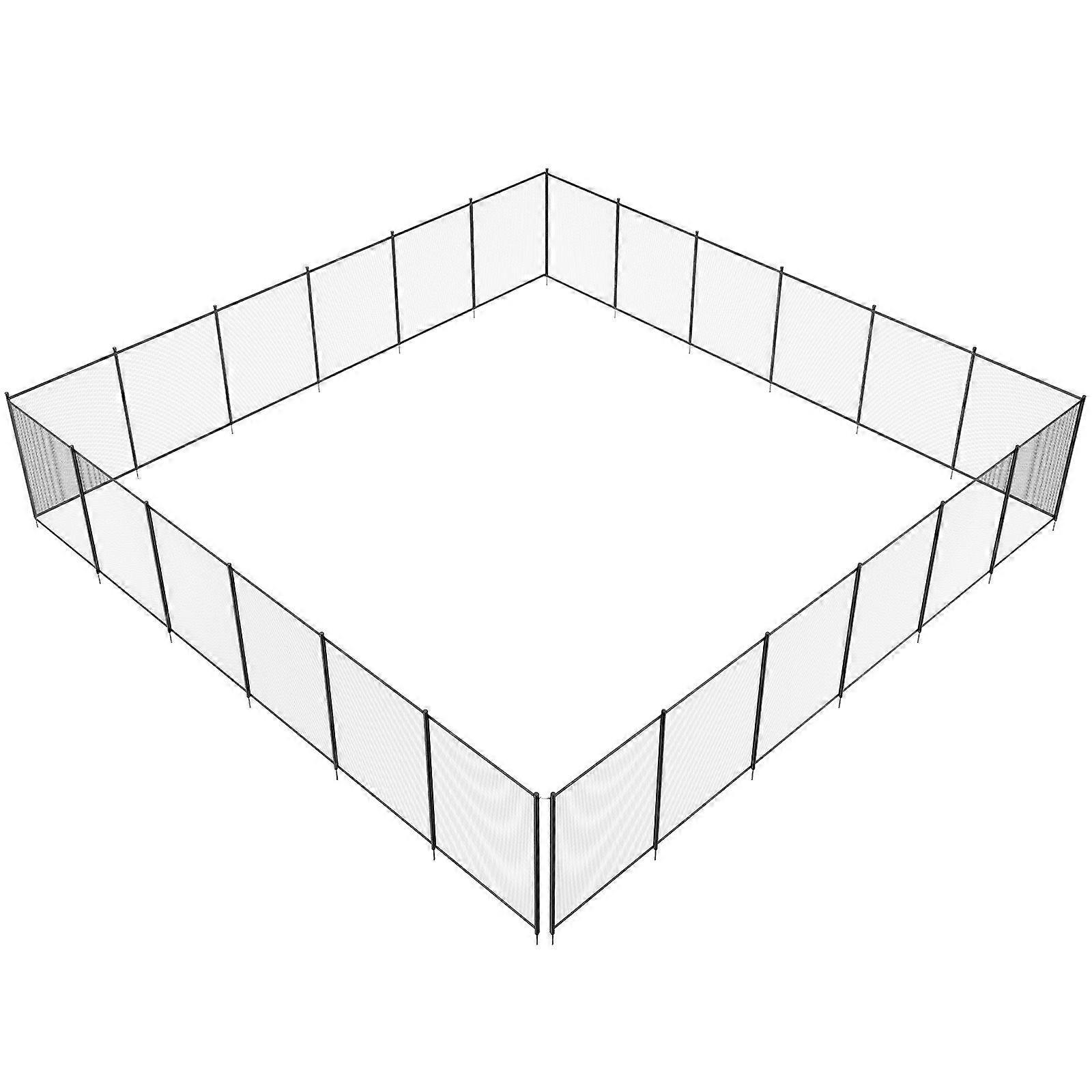 Pool Fence, 4 x 72 FT Pool Fences for Inground Pools, Removable Child Safety Pool Fencing, Easy DIY Installation Swimming Pool Fence