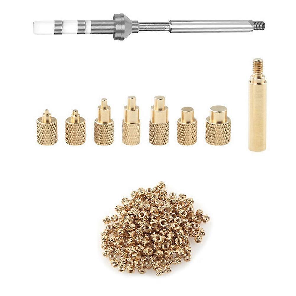 Heat Insert Nut Iron Tip TS100 Soldering Iron Tip Insert Internal Thread M2-M8 Brass Hot Melt Insert M3 Nut Kit