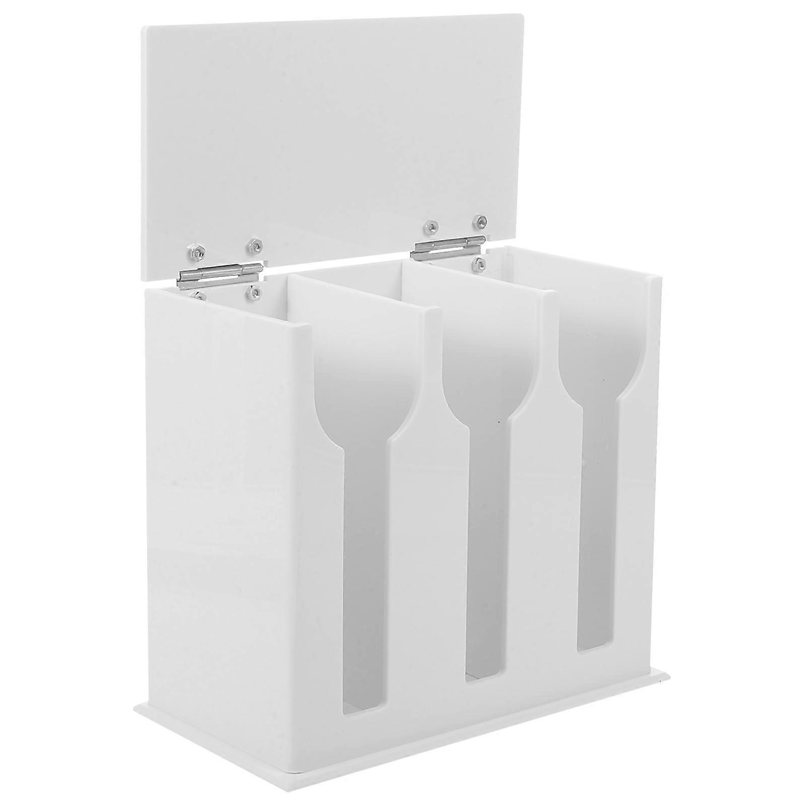 Utensil Box Spoon Storage Case 3-compartment Silverware Utensil Dispenser Case