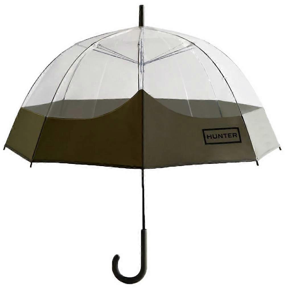 Hunter Transparent Moustache Bubble Umbrella - Dark Olive Green