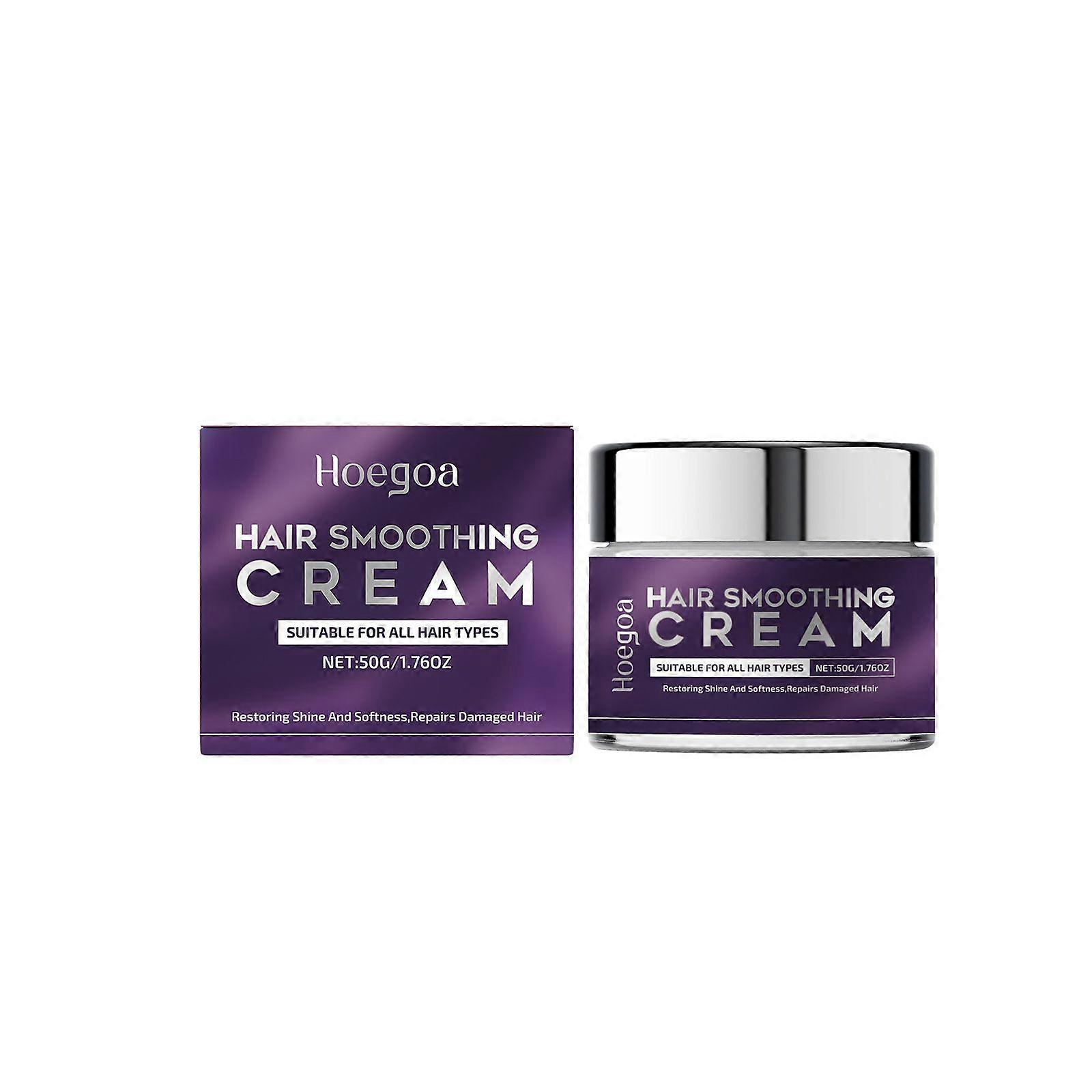 HOEGOA Nourishing Straightening Cream has a smooth texture that gently cares for and moisturizes hair, leaving it smooth, lightweight, and refreshing.