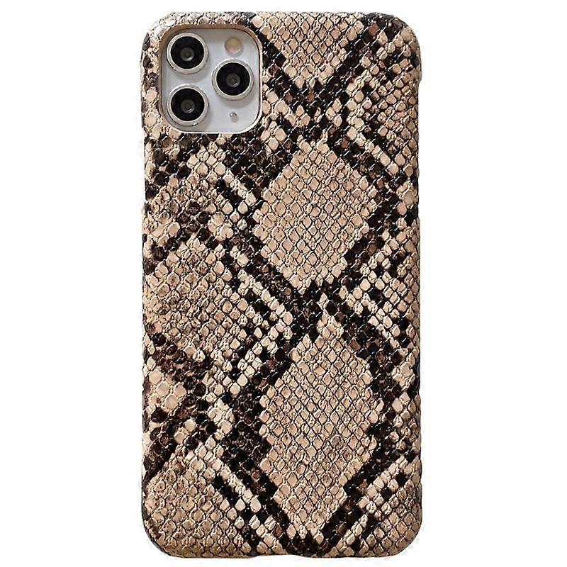Case for iPhone 17 Air Brown Python Texture Half Leather