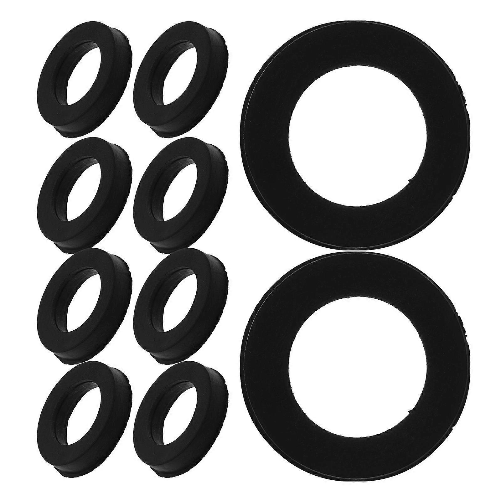 Rubber Flat Washer for Faucet Black Heat Resistant Versatile Application 24pcs