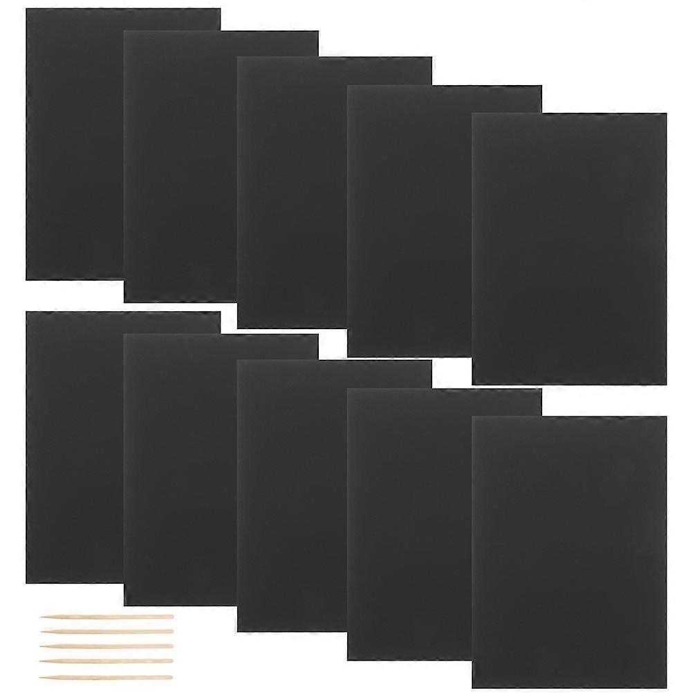 Paint Scratch Paper Kit 1 Set for Travel Activity Engaging Black Bamboo Material