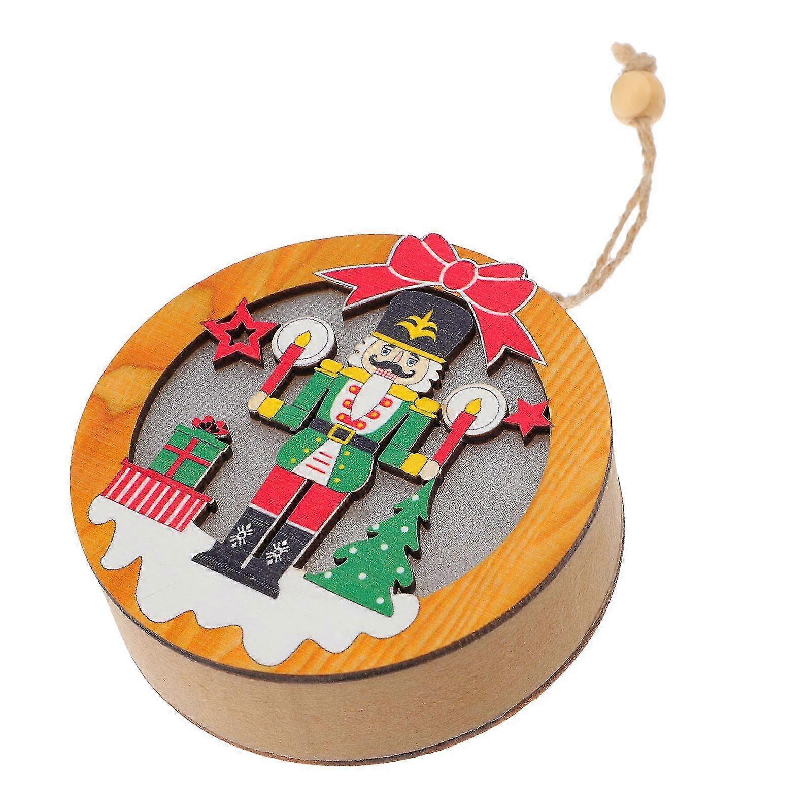 Chocolate Color Nutcracker Pendant for Festive Christmas Decoration
