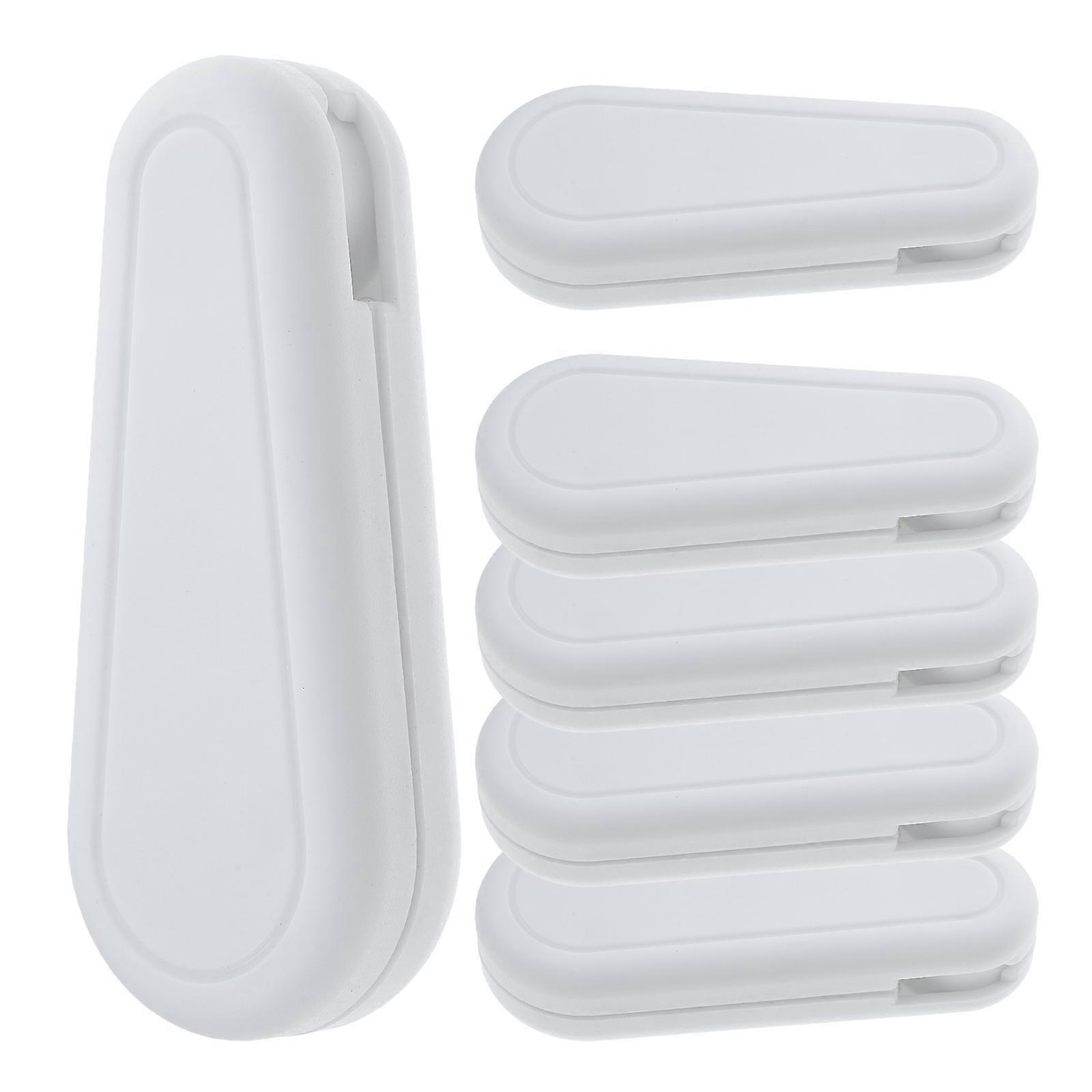 Handle Tensioner 6Pcs Curtain Pulling Weights Convenient Replacement Parts For Home Office In White ABS