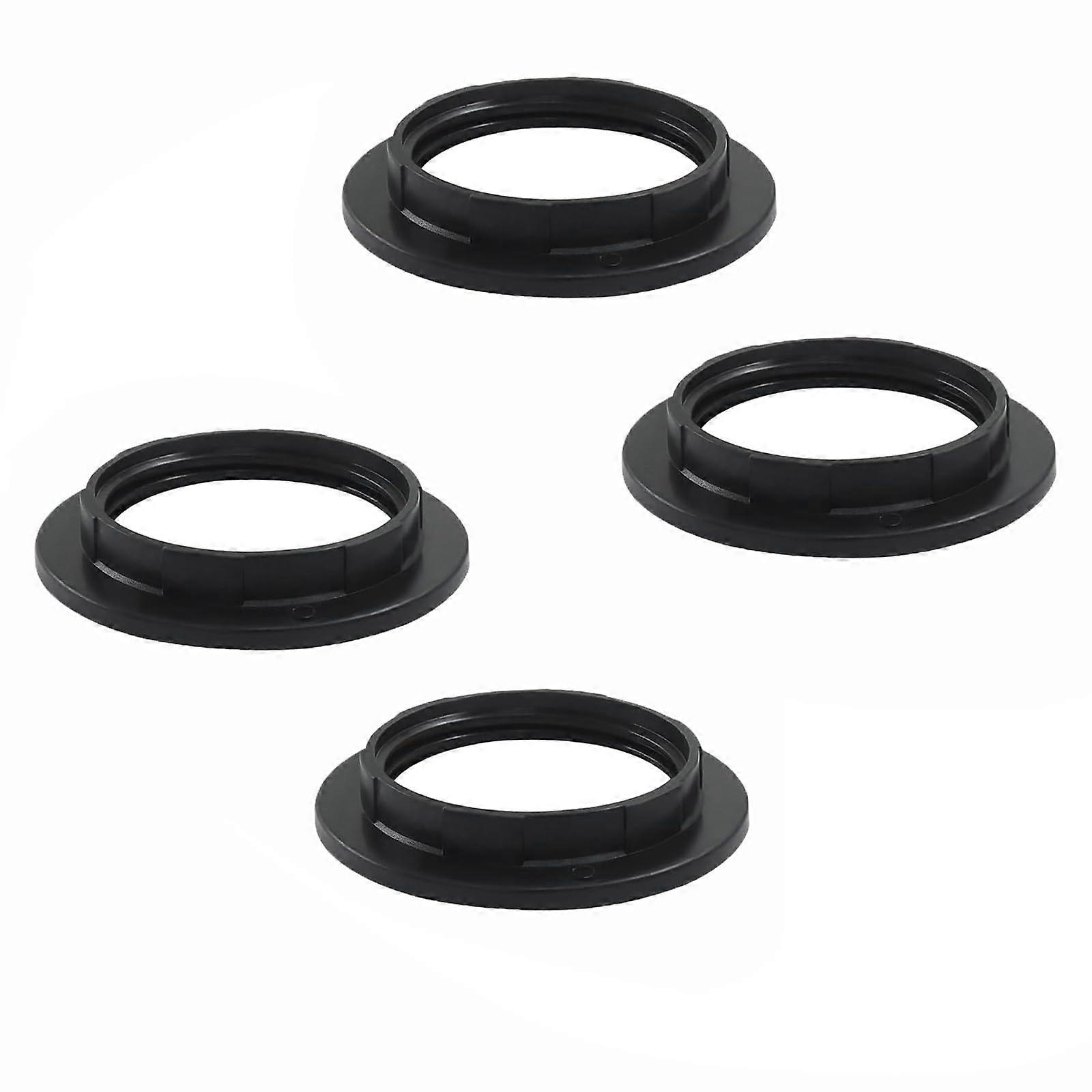 4 PCS E14 E27 Lamp Shade Holder Ring, Tool Lampshade Adapter for Chandeliers and Wall Lamps, Black
