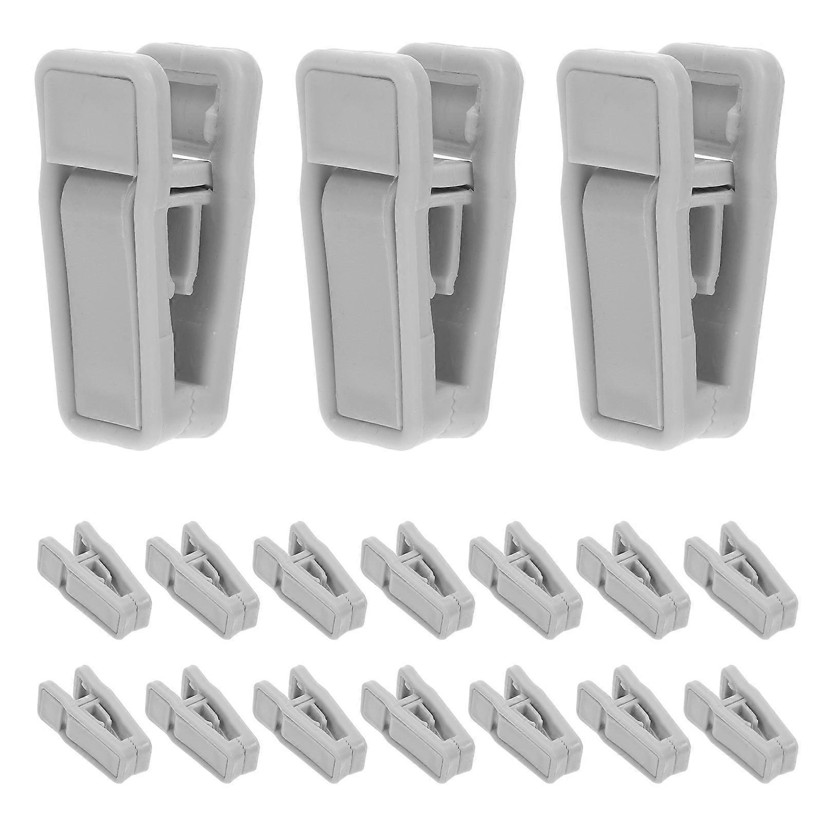 Grey Plastic Hanger Clips for Clothes Hanging 40Pcs Lightweight Clips