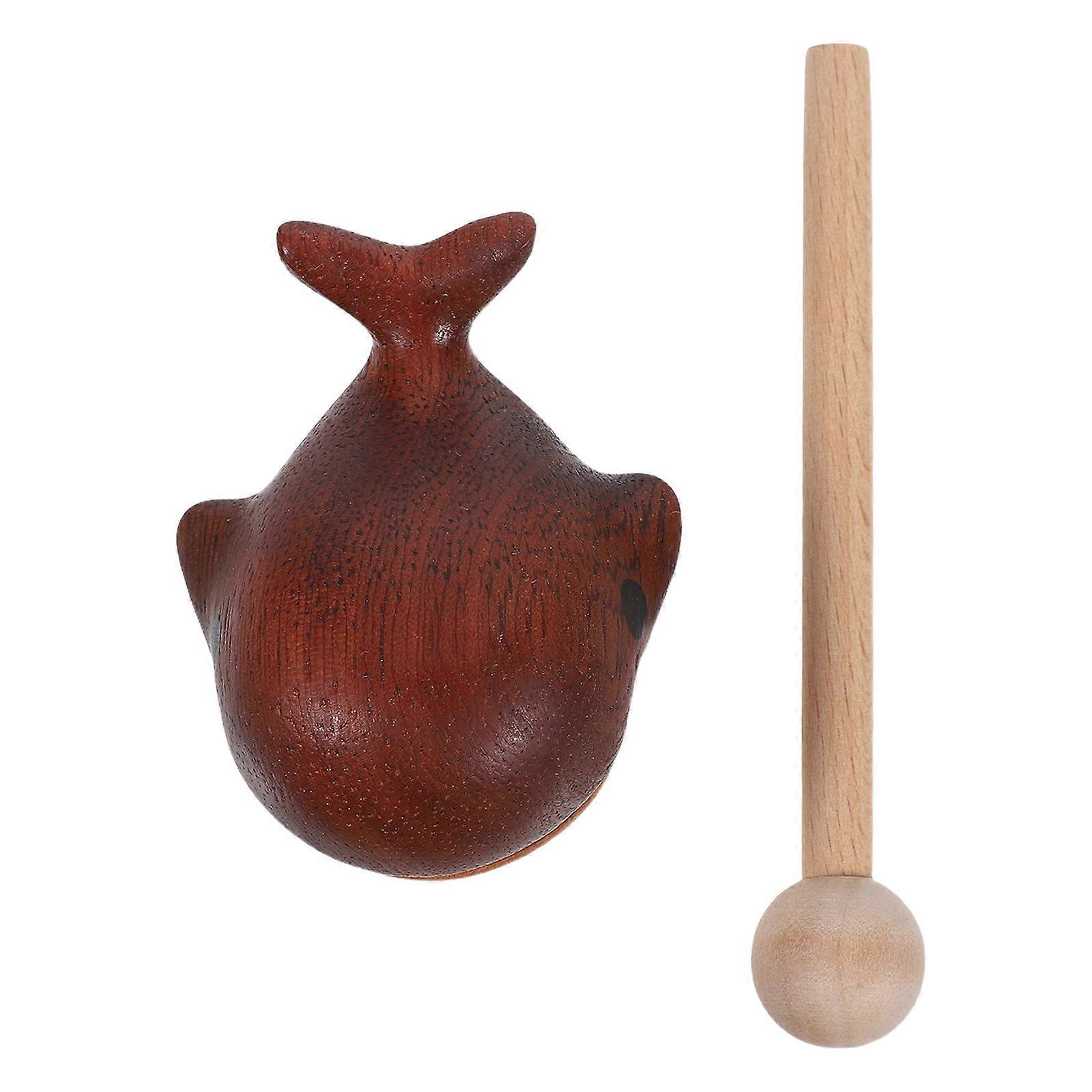 Wooden Percussion Block Whale Design for Dashboard Decoration