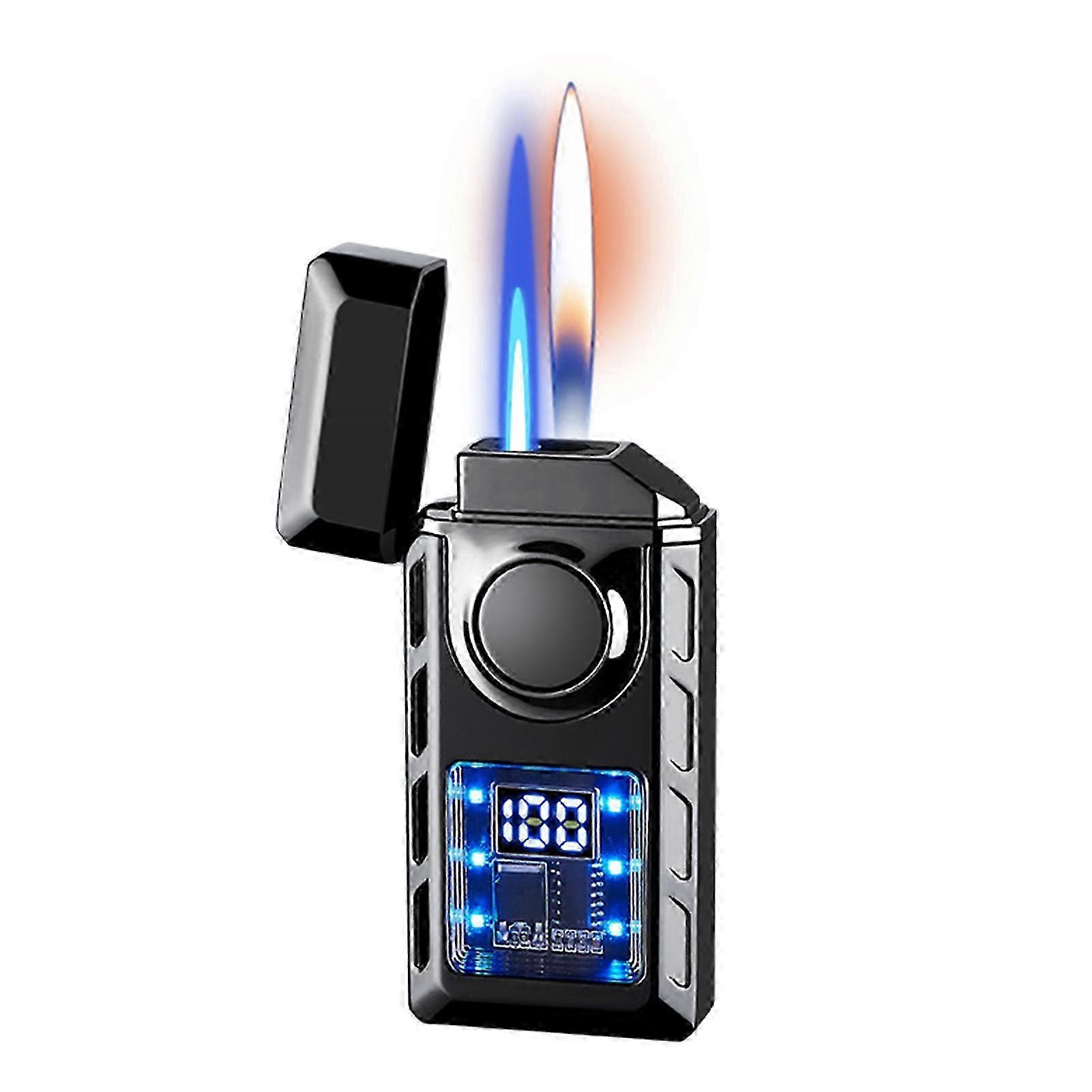 Dual Flames Lighter Digital Display Intelligent Induction Direct Flames Lighter for Lighter Lover