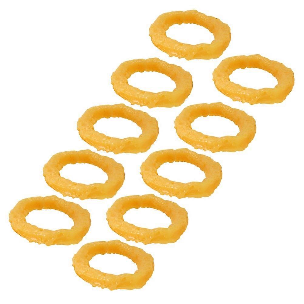14pcs Realistic Simulation Food Model Fake Fried Squid Rings Props