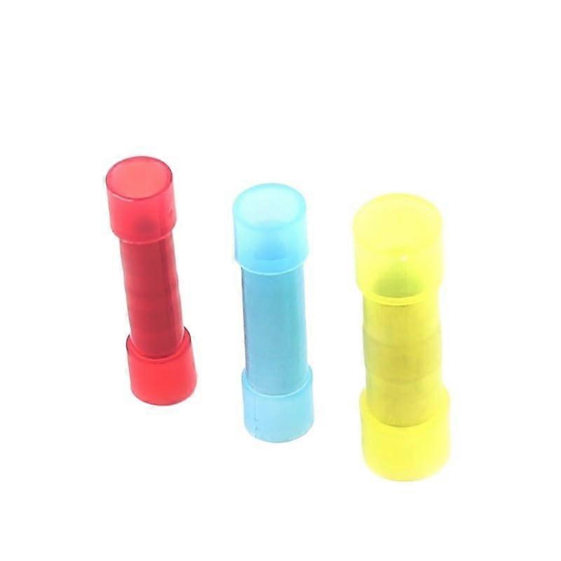 50PCS Nylon Insulated Butt Splice Terminals Copper Conductor Wire Connectors Electrical Cable Kit