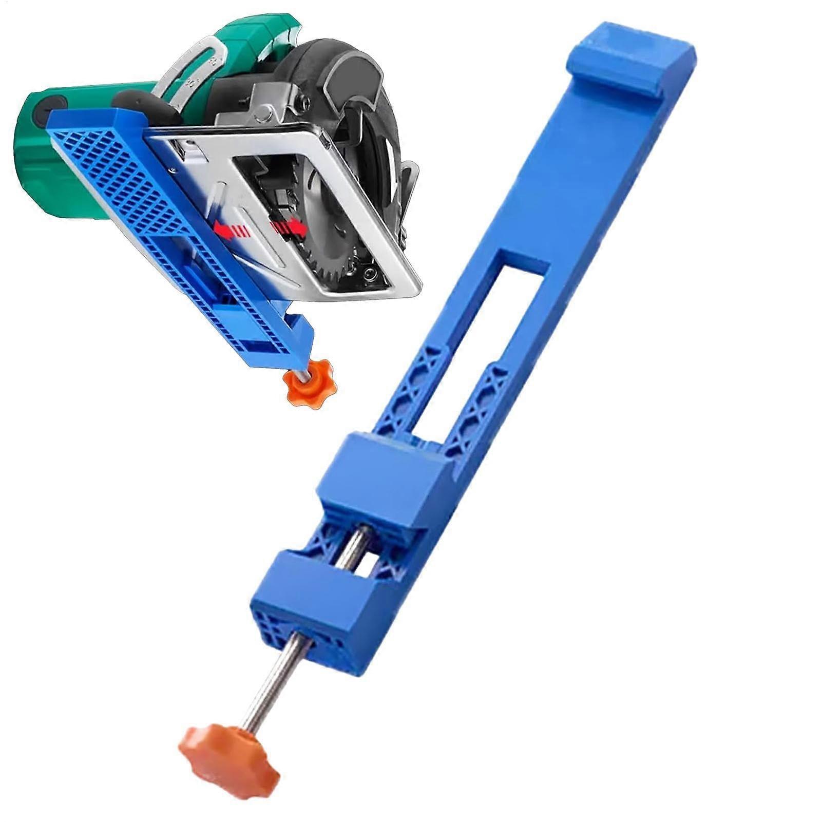 Circular Saw Guide Rail with Adjustable Base and Precision Clamp for Woodworking and Milling