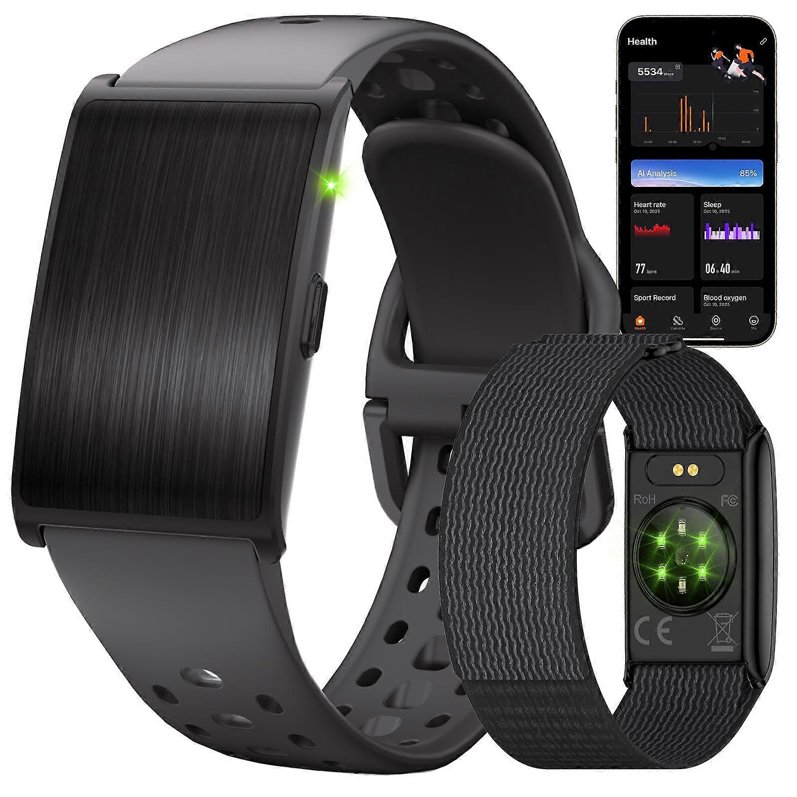 Fitness Tracker with Heart Rate and Sleep Monitor, Smart Bracelet, 60Day Battery, 170+ Sports Modes