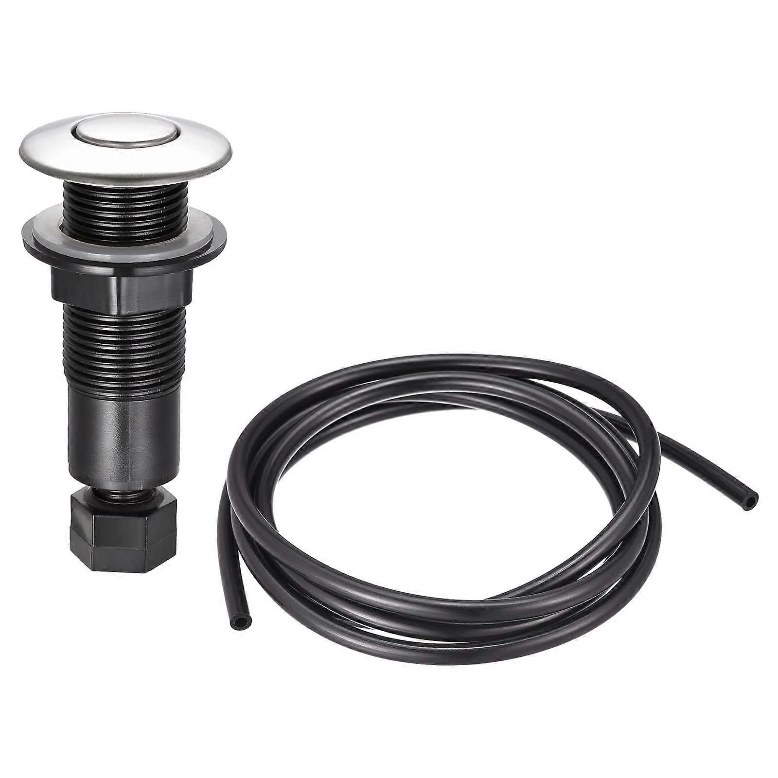 Garbage Disposal Air Switch Button 25mm 304 Stainless Steel Self Locking Easy Sink Installation