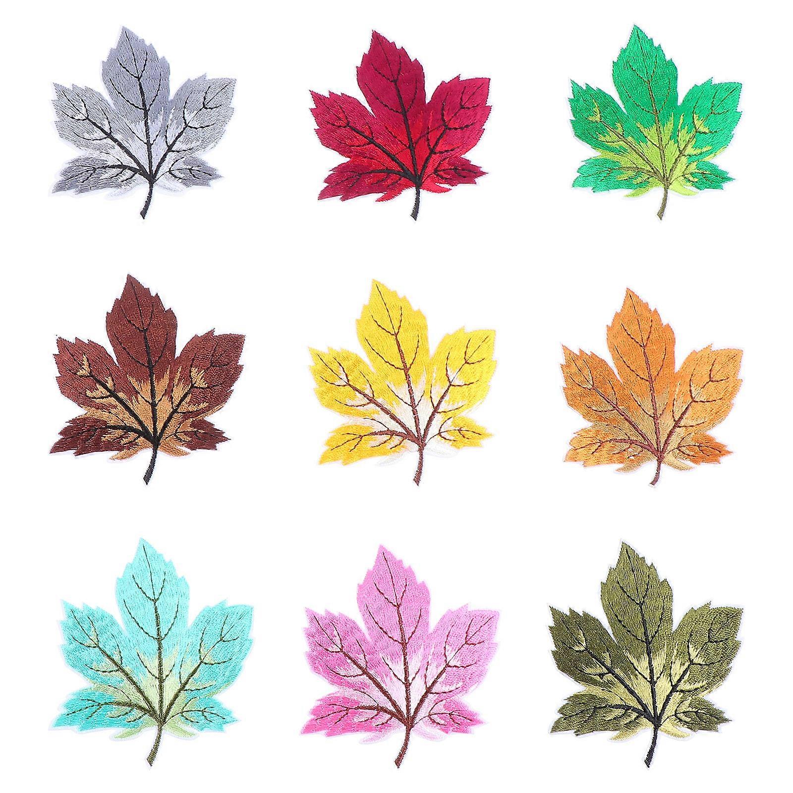 Maple Leaf Patch Embroidered Patch for Decoration 27Pcs Bundle