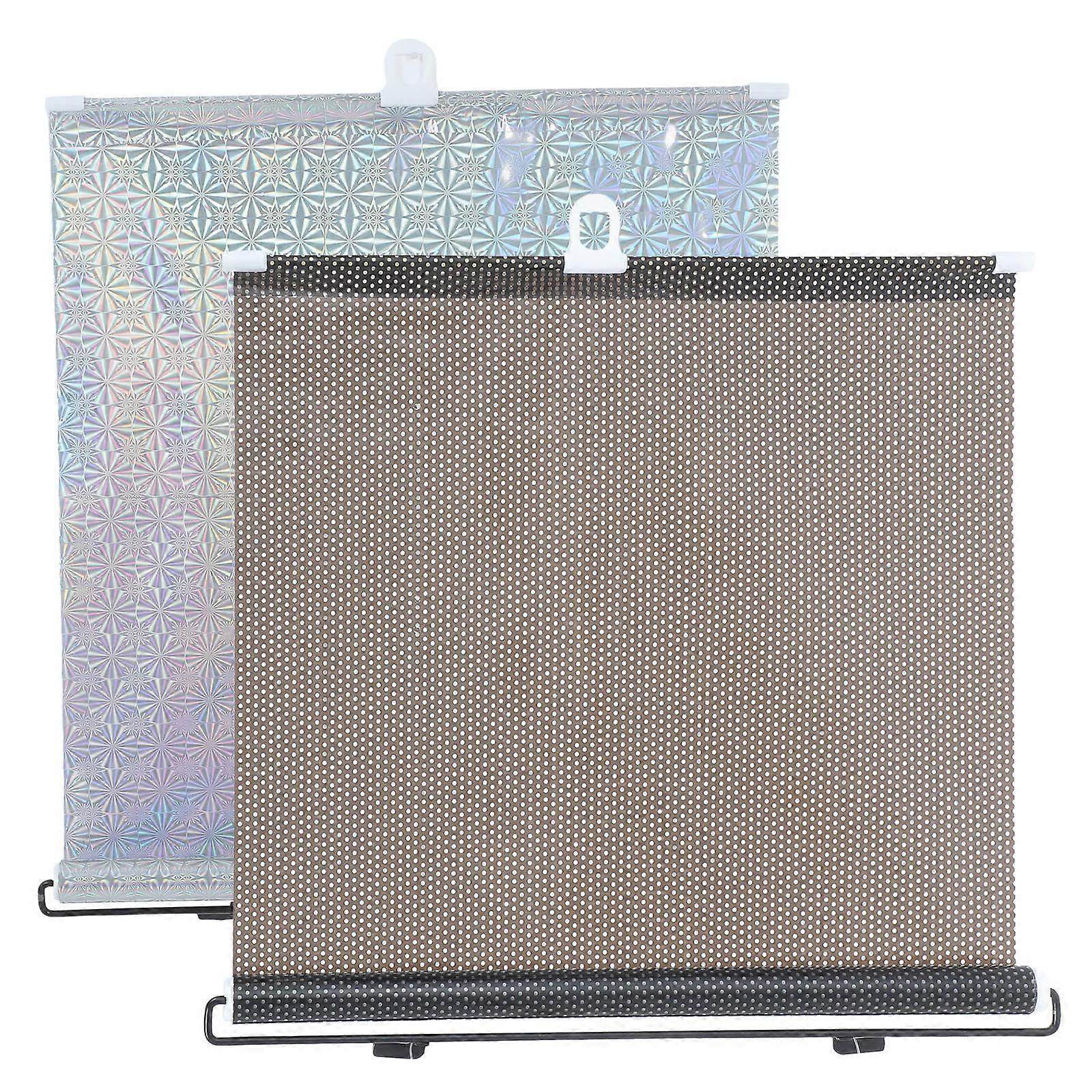 Automatic Retractable Blackout Roller Blinds for Home 2Pcs Privacy Screens