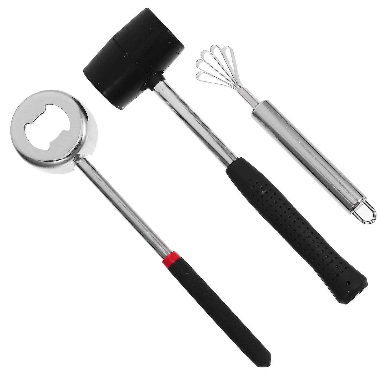 Coconuts Opener Tool Set with Rubber Grip for Home Use 1Set