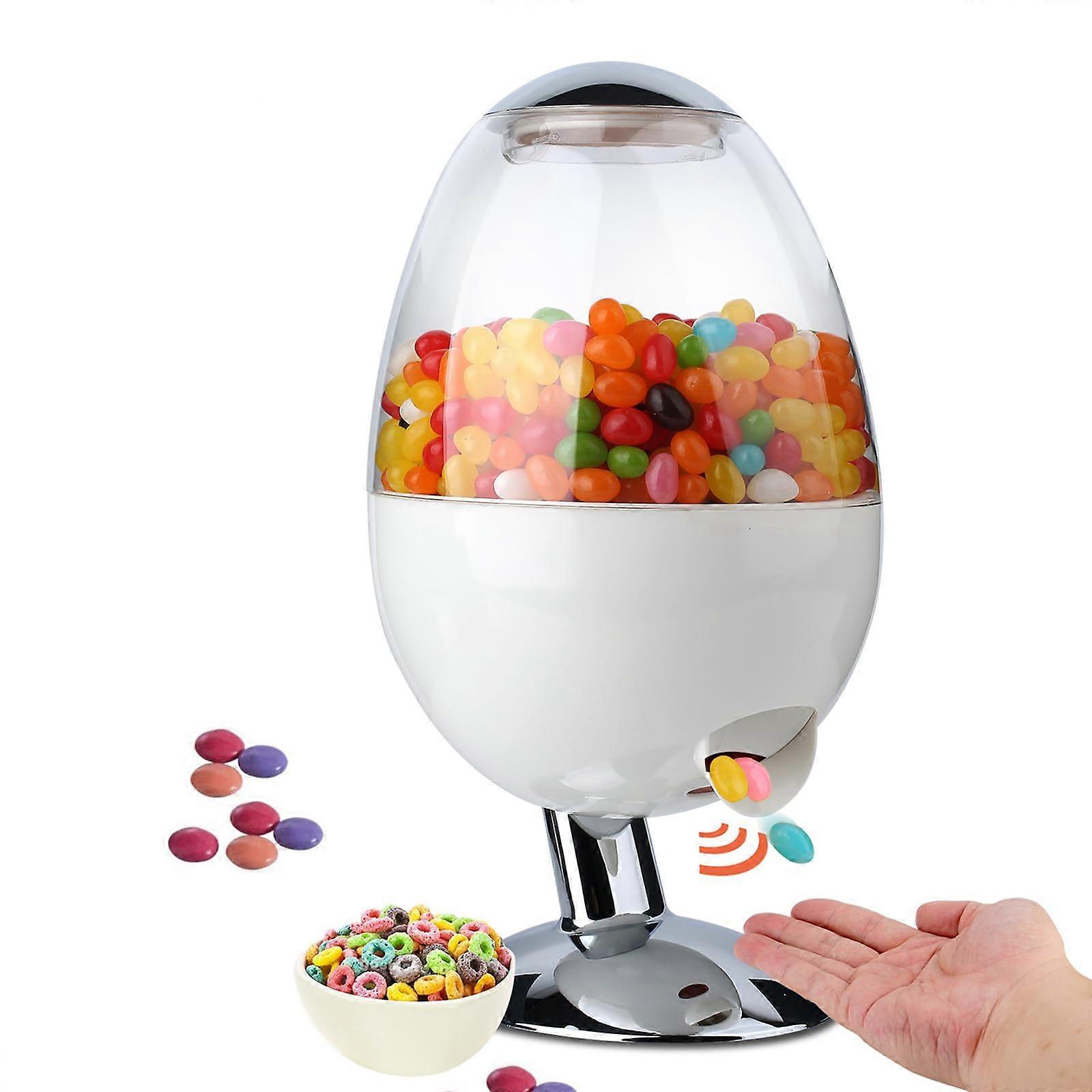 Automatic Candy Dispenser with Smart Sensor Touch Operation, 1L Detachable Easy Clean White