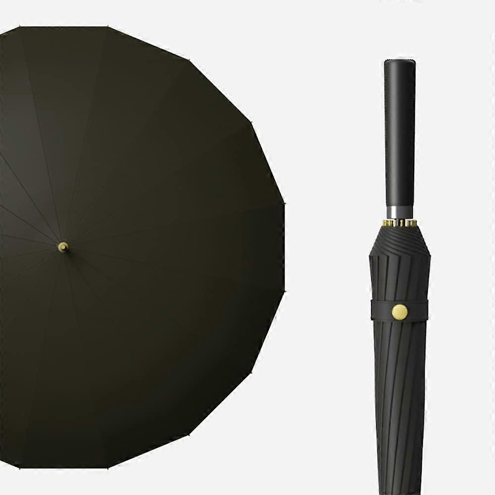 Large Windproof Umbrella 45Inch with 24 Reinforced Ribs Automatic Open Rock Black