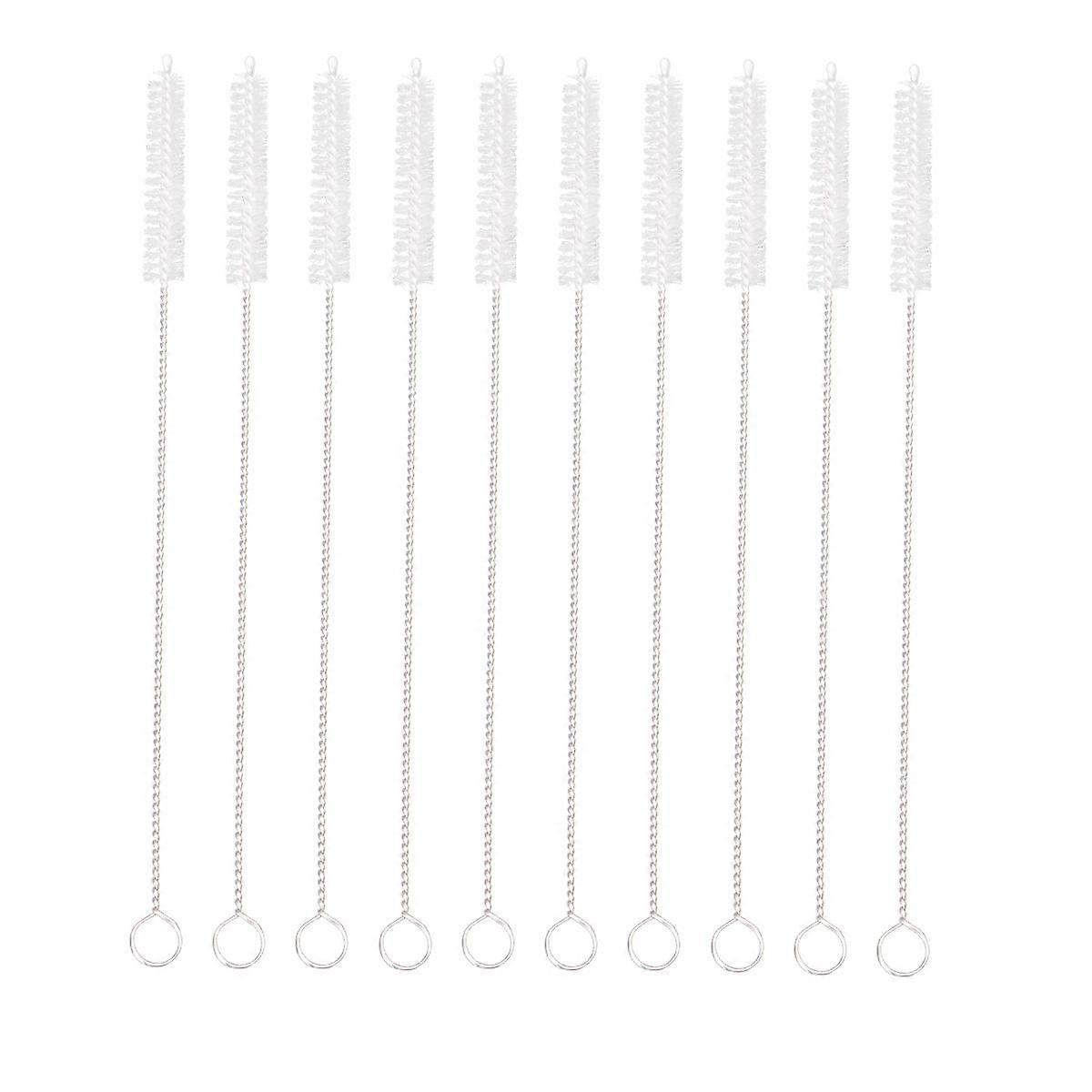 Cylindrical Straw Cleaning Brush Set 20x0.8cm Perfect For Kitchen Use 10Pcs