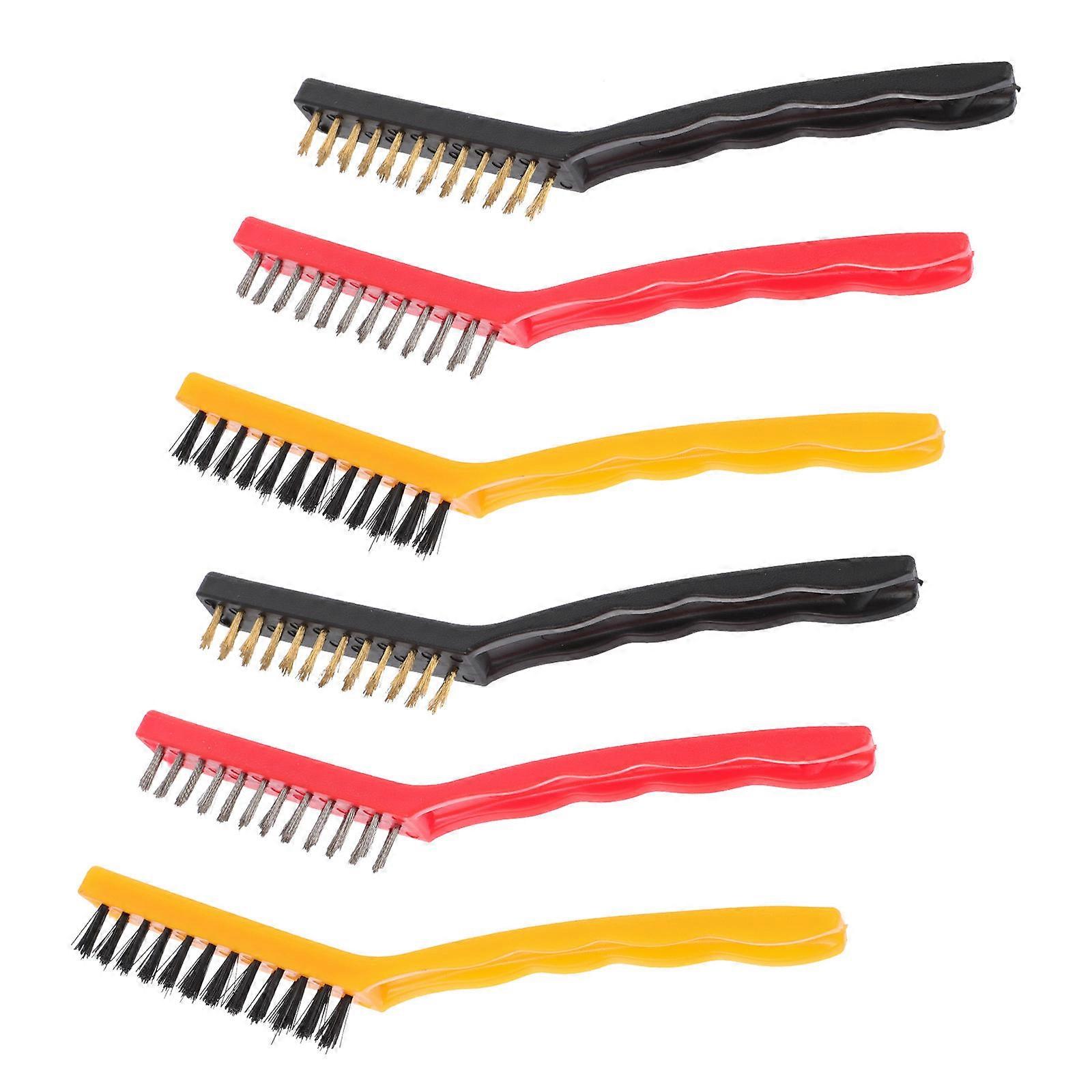 Wire Brush Scratch Brushes Set for Cleaning Cooking Kitchen 6Pcs Tools