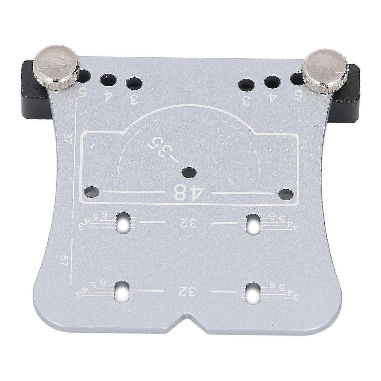 2025 35mm Silver Hinge Punch Locator Jig with 4-Hole Adjustable Plate