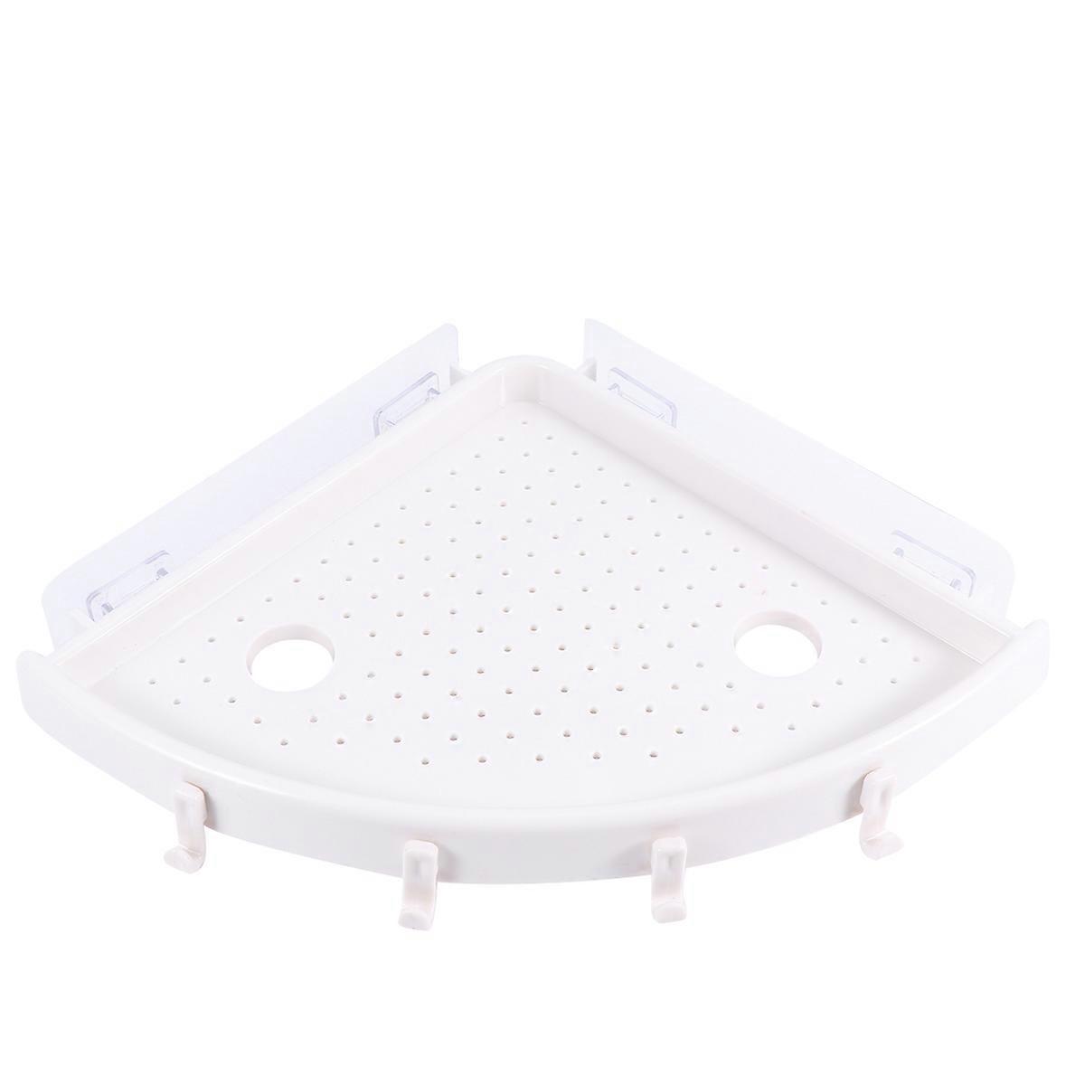 Bathroom Shelf Wall Sucker Storage Shelf for Home White Design