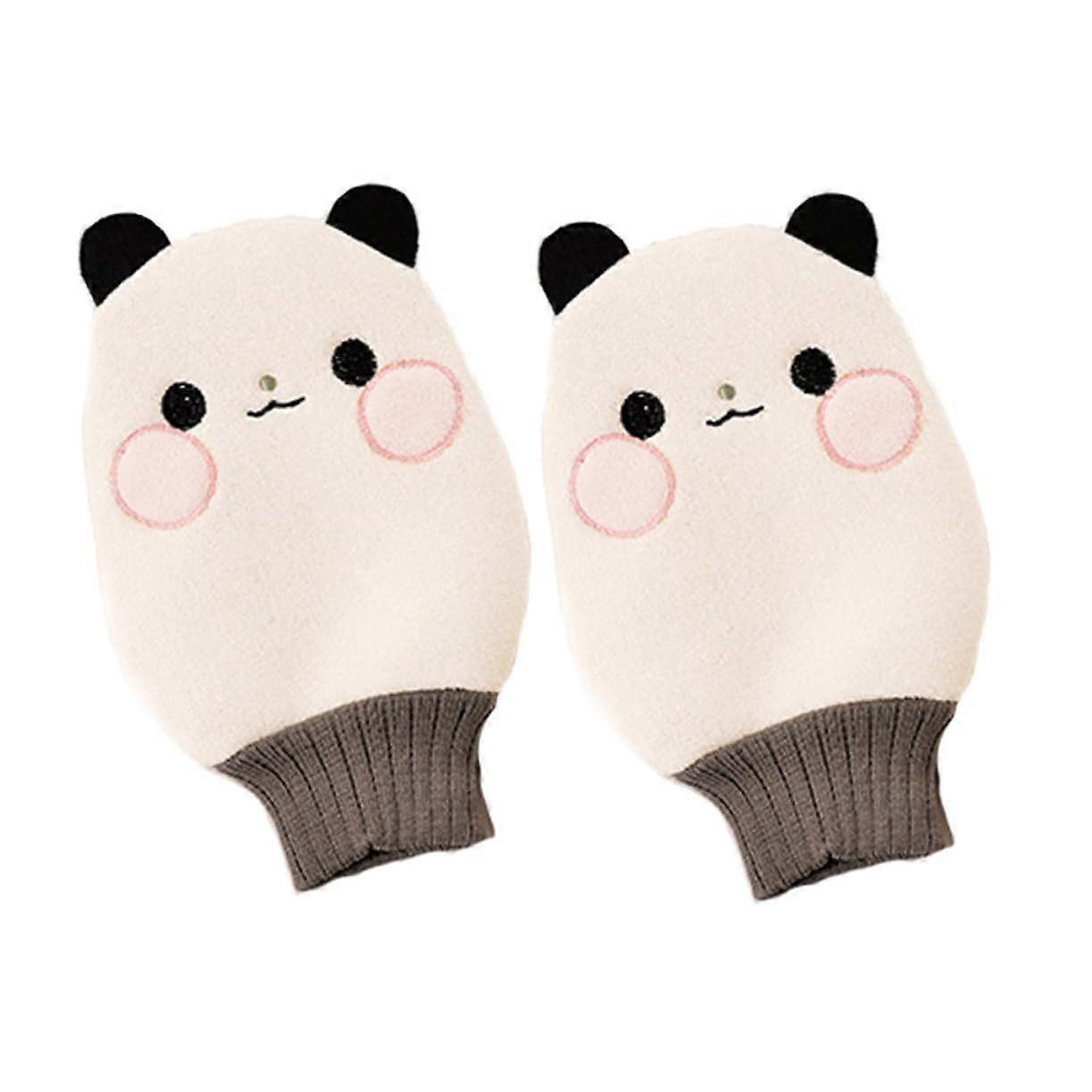 Bath Body Brush Set with DualSided Exfoliating Bath Gloves for Shower Back Scrubbing, 2pcs