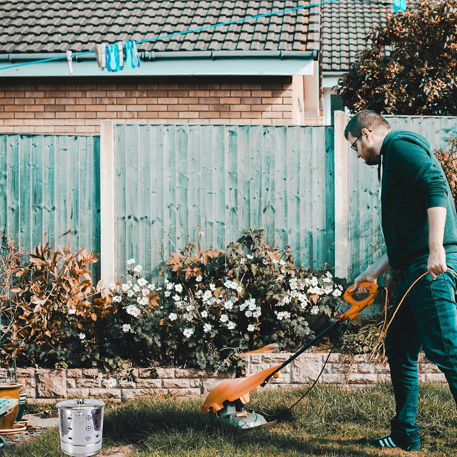 Stainless Barrel Incinerator for Home Use 2Pcs Silver Durable