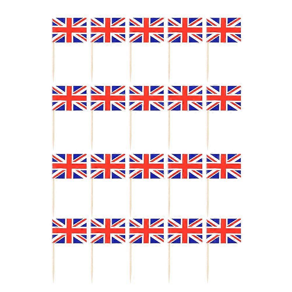 200pcs Toothpick Flags Party Festive Toothpick Flags Cake Decorative Flags Cake Decors