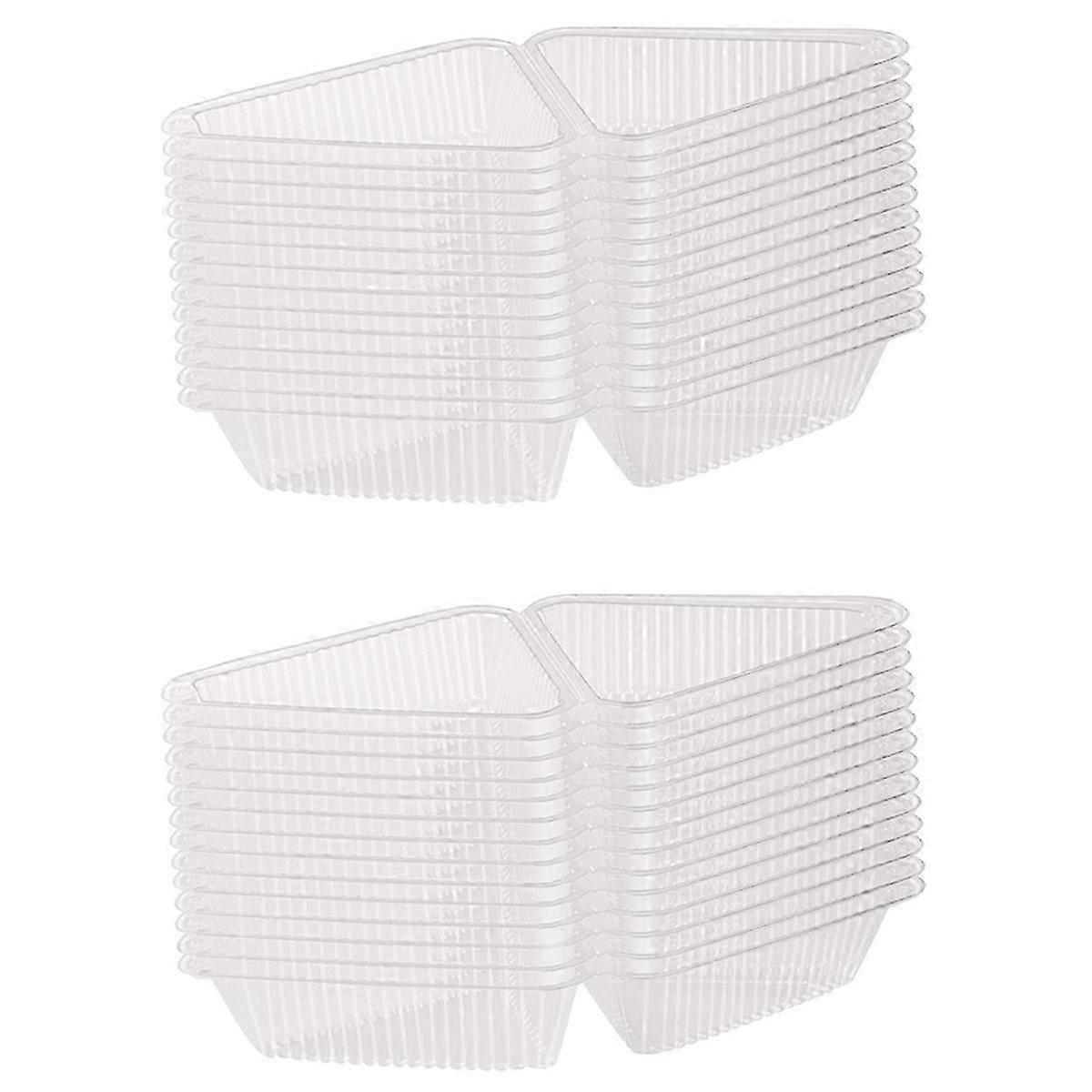 200Pcs Triangle Cheesecake Boxes Cake Box Triangle Pie Holders Cake Boxes for Bakery Party Wedding