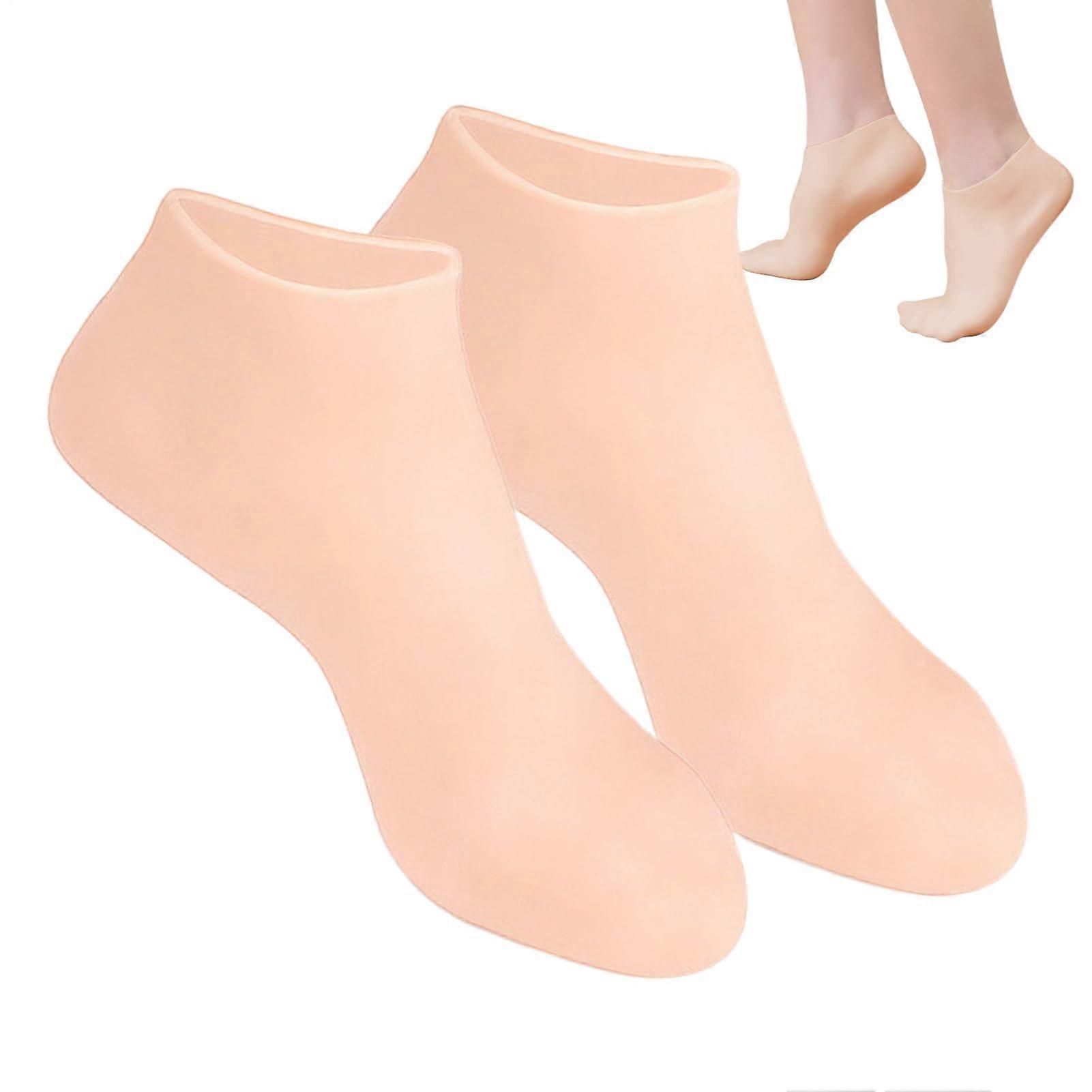 Silicone Heel Socks for Cracked Heels  Deep Hydration, Breathable Moisturizing Heel Protectors