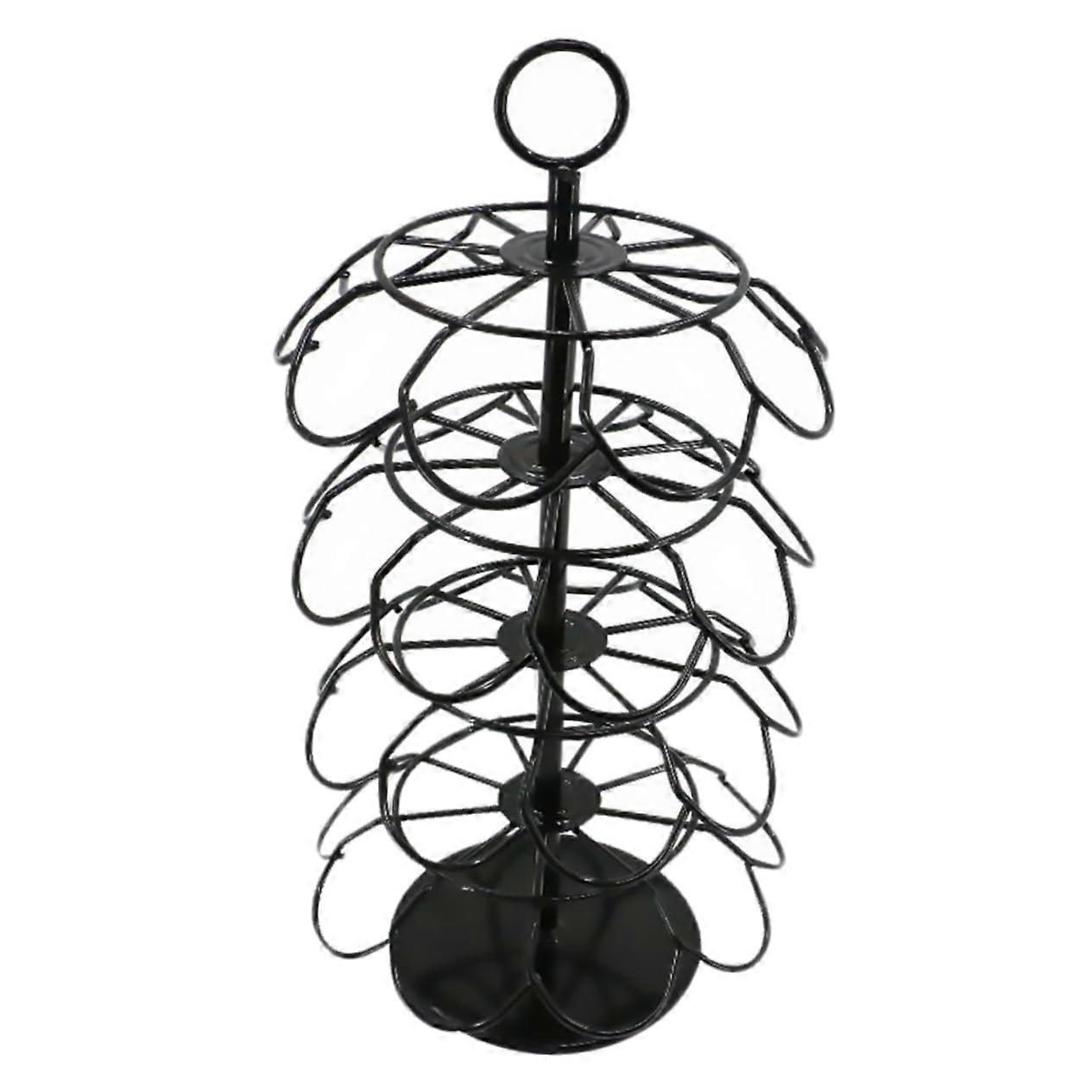 360° Rotating Coffee Pod Holder Large Capacity Vertical Capsule Organizer Stand SpaceSaving Design