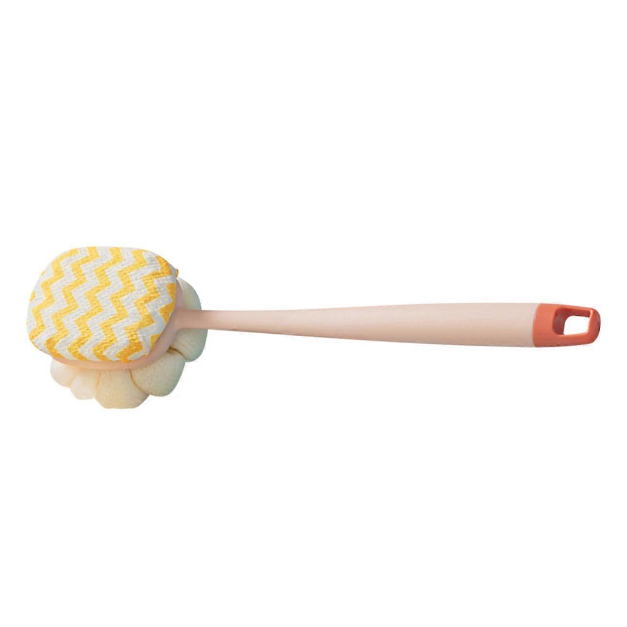 DoubleSided Body Scrubber Long Handle Shower Brush for Back Exfoliating and Massage