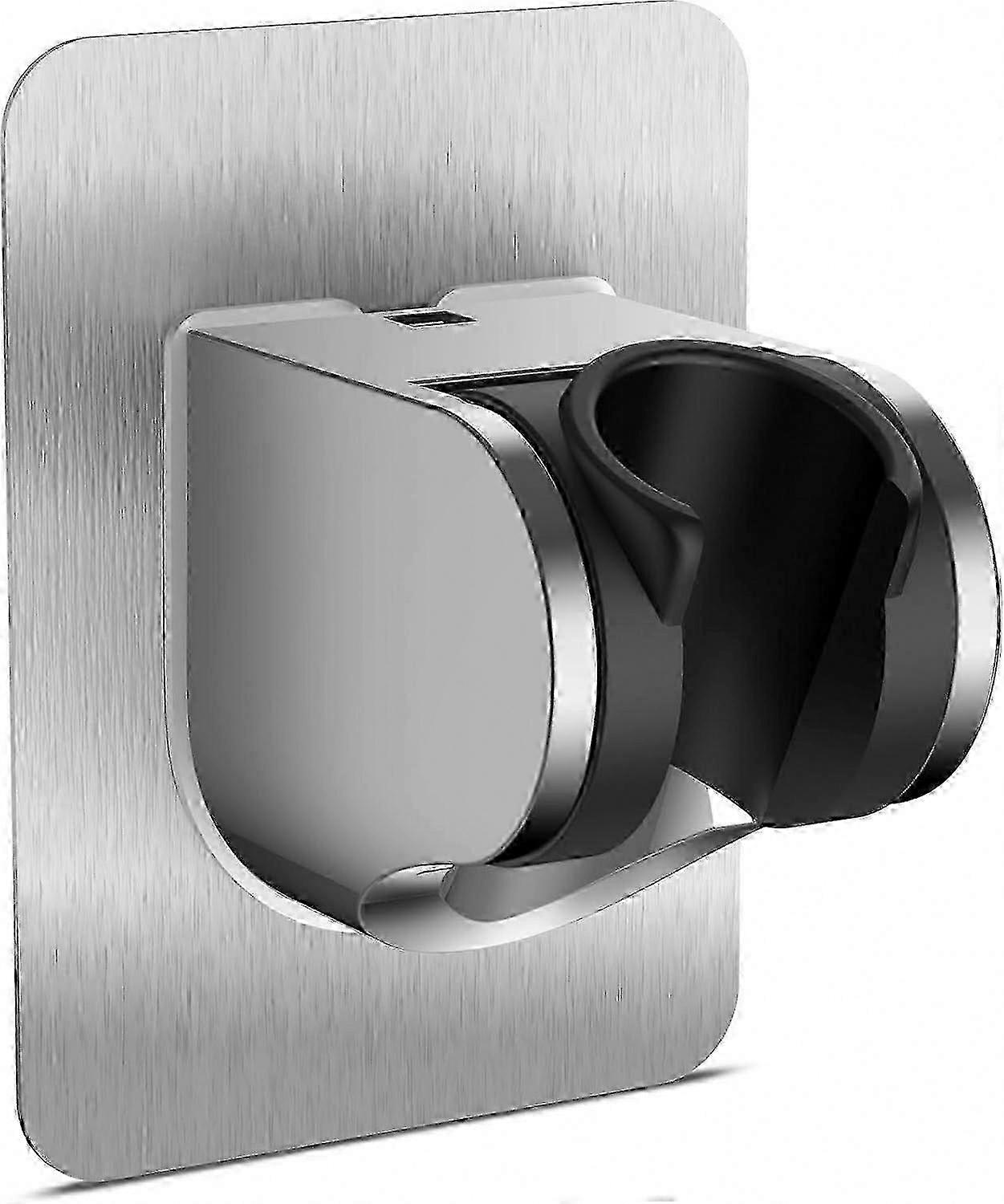 Adjustable Shower Head Holder Bracket, 3-Angle Wall Mount with Strong Adhesive, Universal ABS Chrome Finish