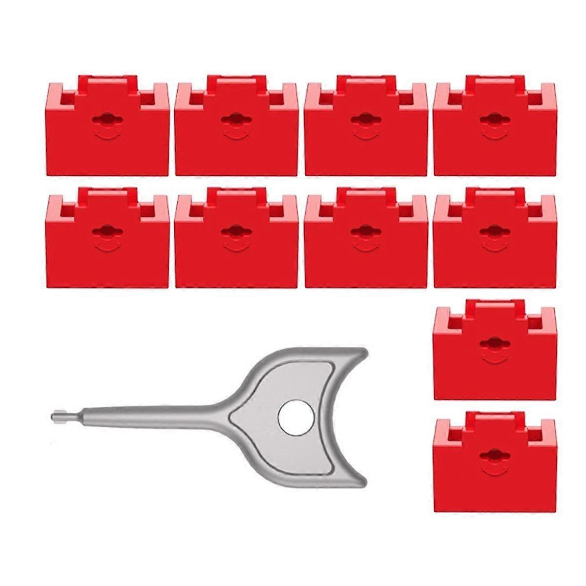 10PCS RJ45 Inserts Lock with Key Dust-Proof Network Plug Enhances Data Security Protection for Switc