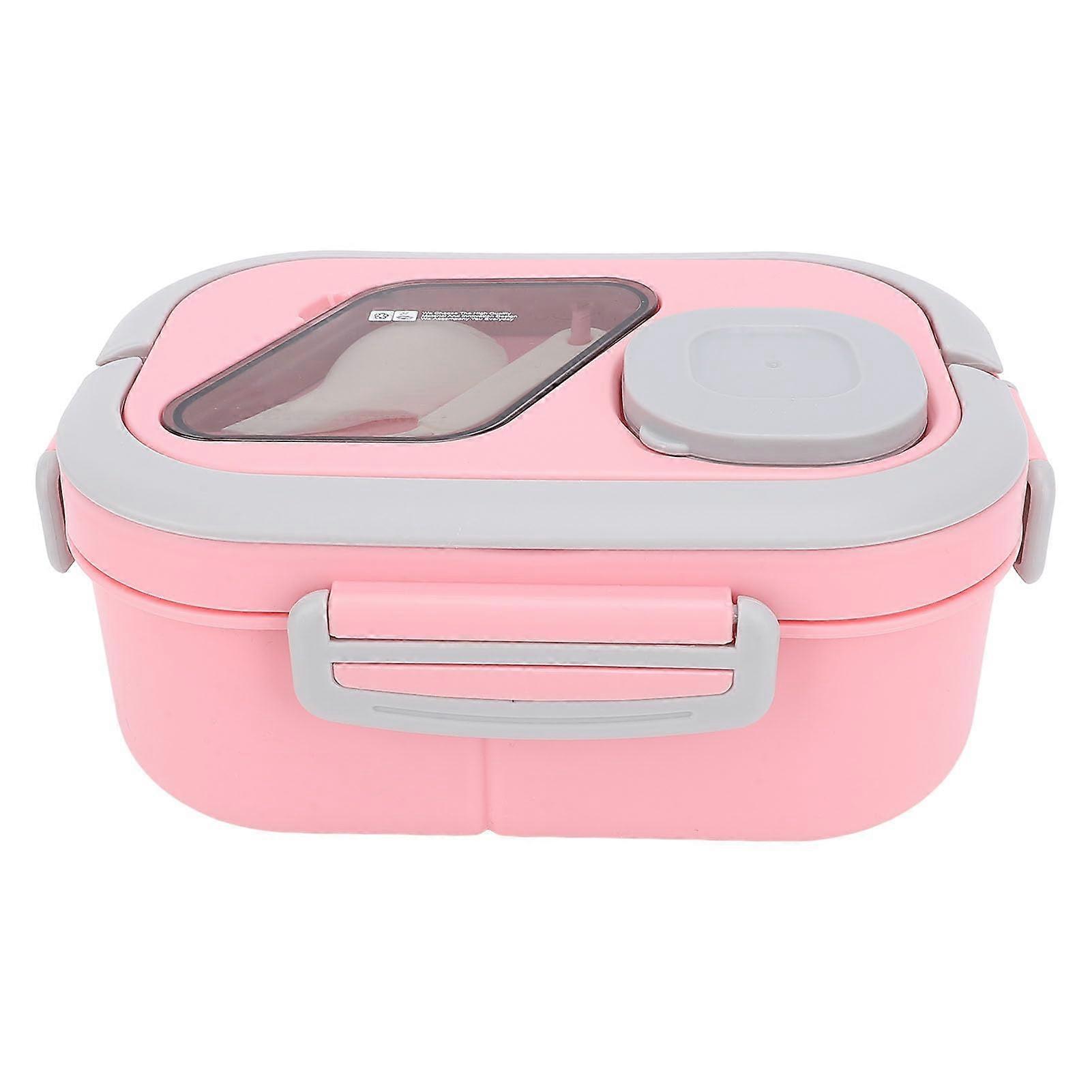 Lunch Box Leakproof Double Layer Bento Box with Spoon for Adults and Students