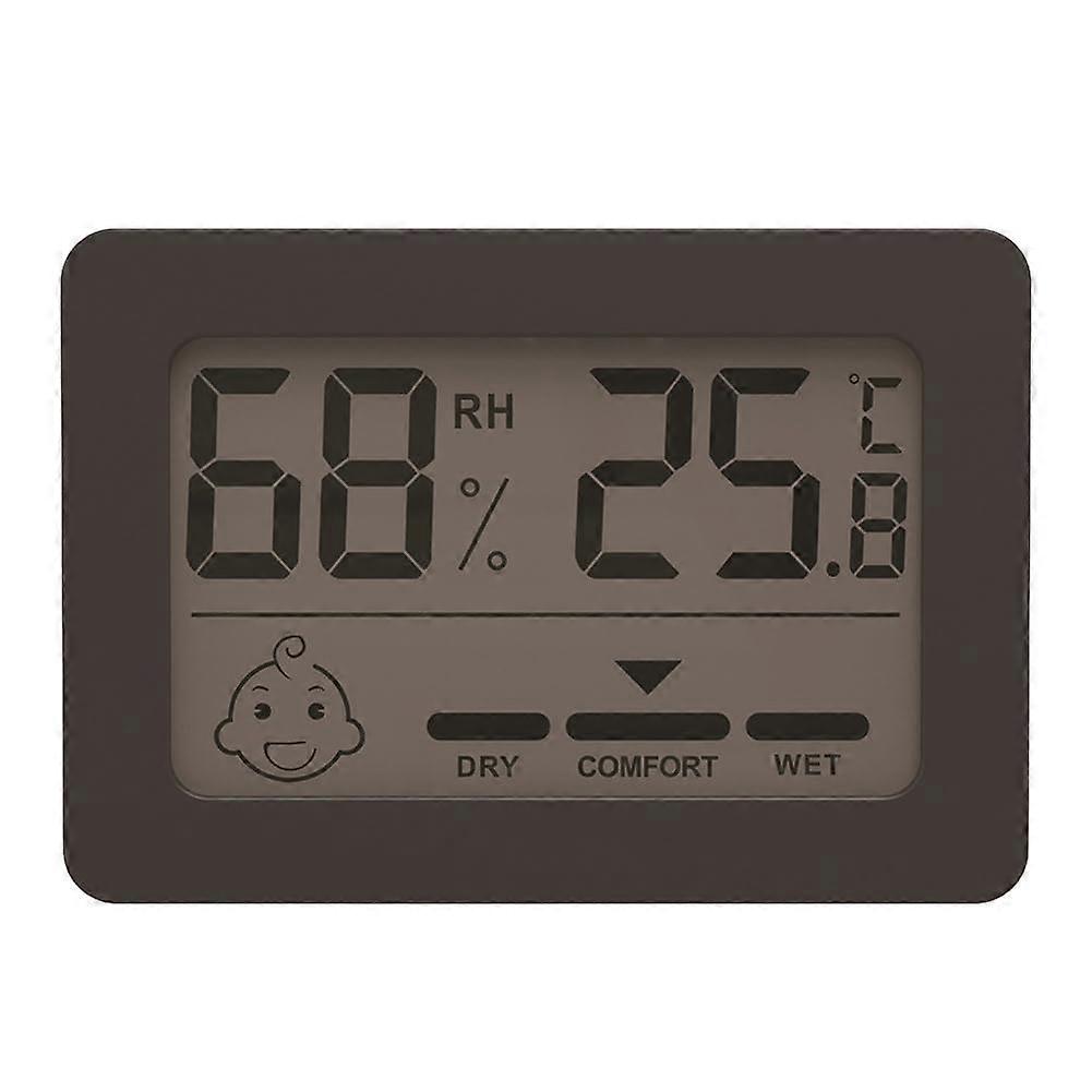 Mini LCD Digital Hygrometer Thermometer with Humidity Comfort Indicator for Indoor Use Black